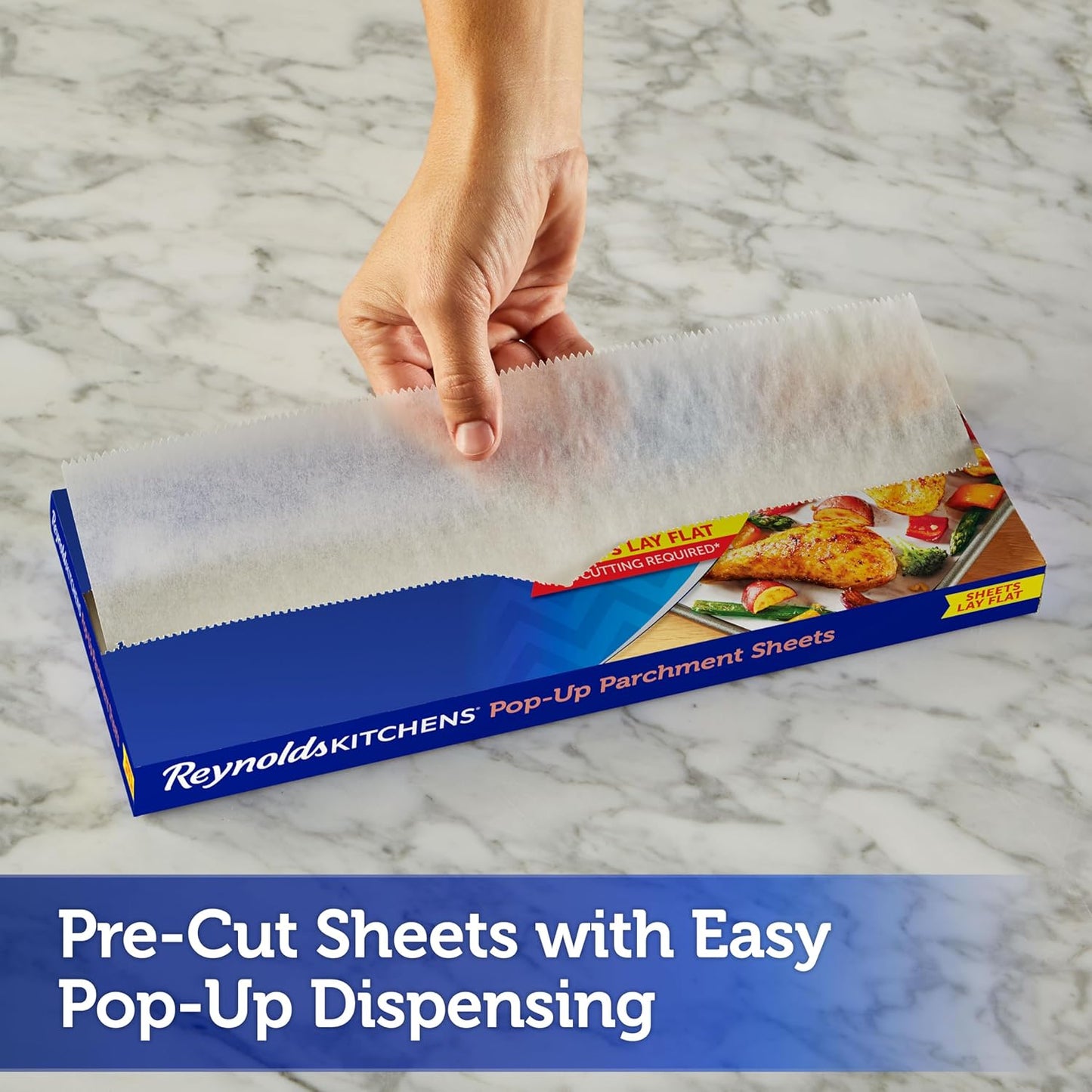 Reynolds Kitchens Parchment Paper Sheets - 10 x 13 Inches, 30 Count | Convenient Pop-Up Design