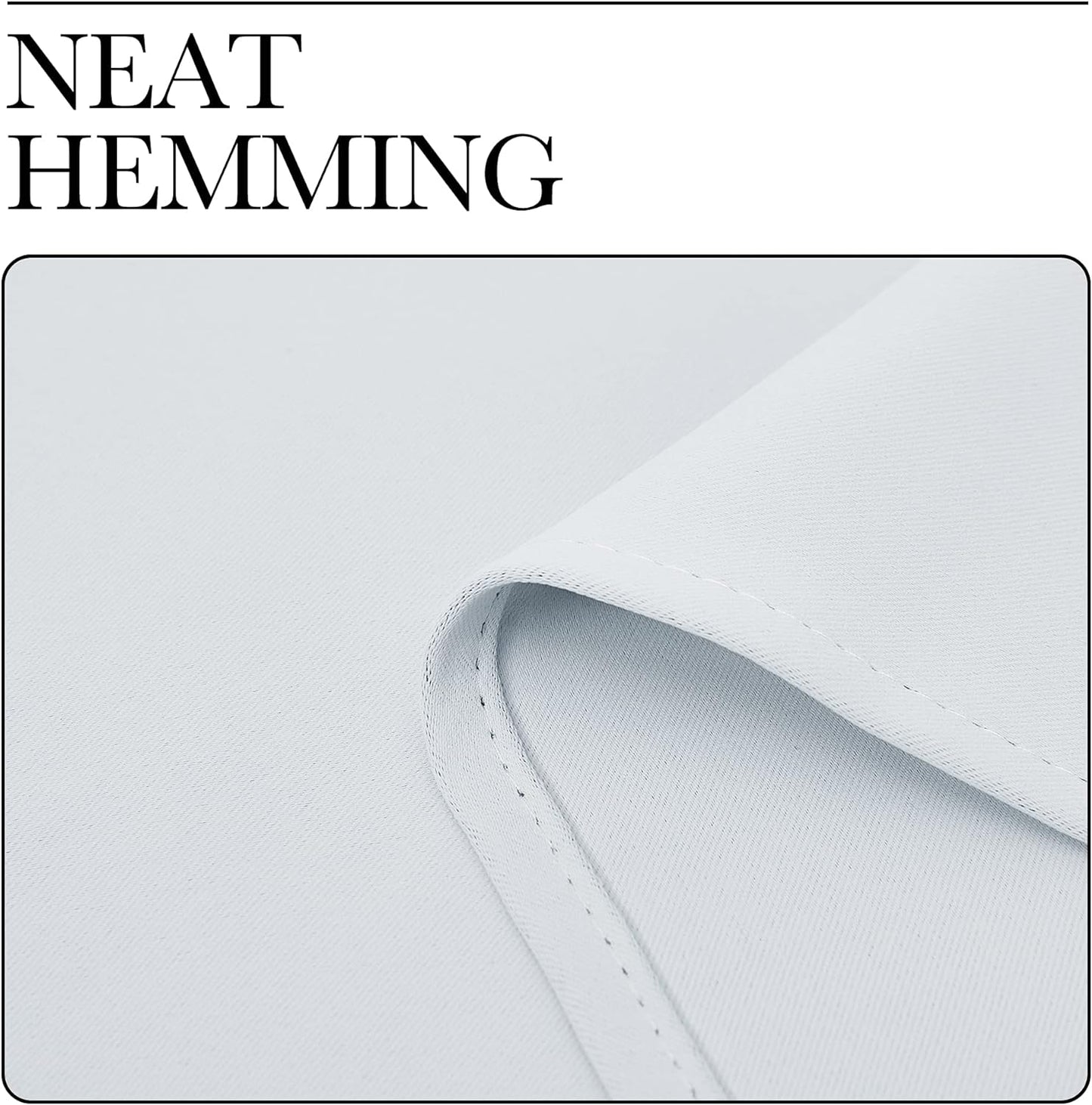 NICETOWN Room Darkening Curtains - Thermal Insulated Grommet Drapes for Living Room | 2 Panels, 42" x 95", Greyish White
