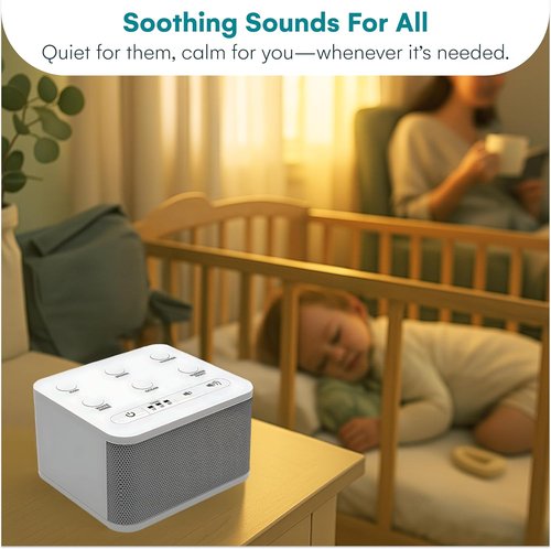 Big Red Rooster Sleep Sound Machine - Portable White Noise Device for Kids & Babies | Nature Sounds, 4x4x3 in