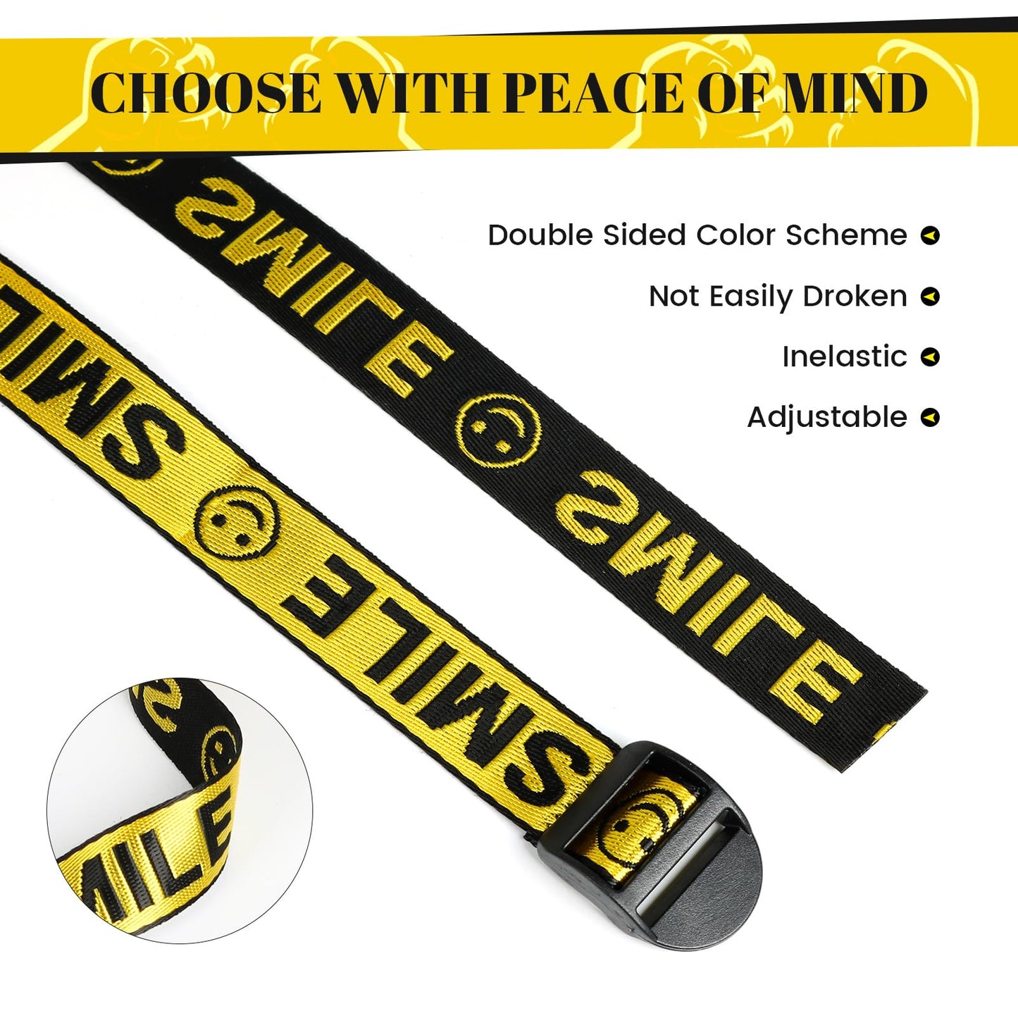 INNOLIFE Arm Wrestling Competition Match Strap Fixed, 35in Non-Slip, no Hand Injury, Professional Wrist Table Training Competition Rope(Yellow Black) Visit The Store