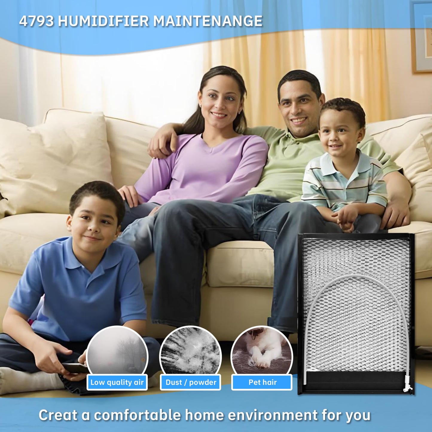 Tellfeel 4750 Humidifier Maintenance Kit - 35-Gauge Water Plate Humidifier Replacement for Aprilaire Whole House Humidifier Model Replacement Filter 700, 700A, 700M, 760, 760A, 768