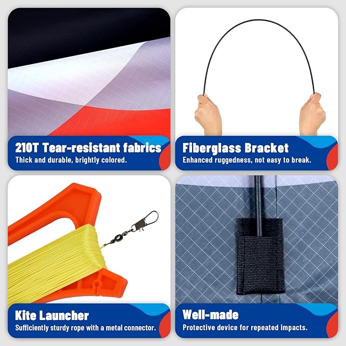 Delta Kites for Kids & Adults，Extremely Easy to Fly，Single Line Beach & Park Kite for Family Outdoor Games & Activities (Eye of The Sky)