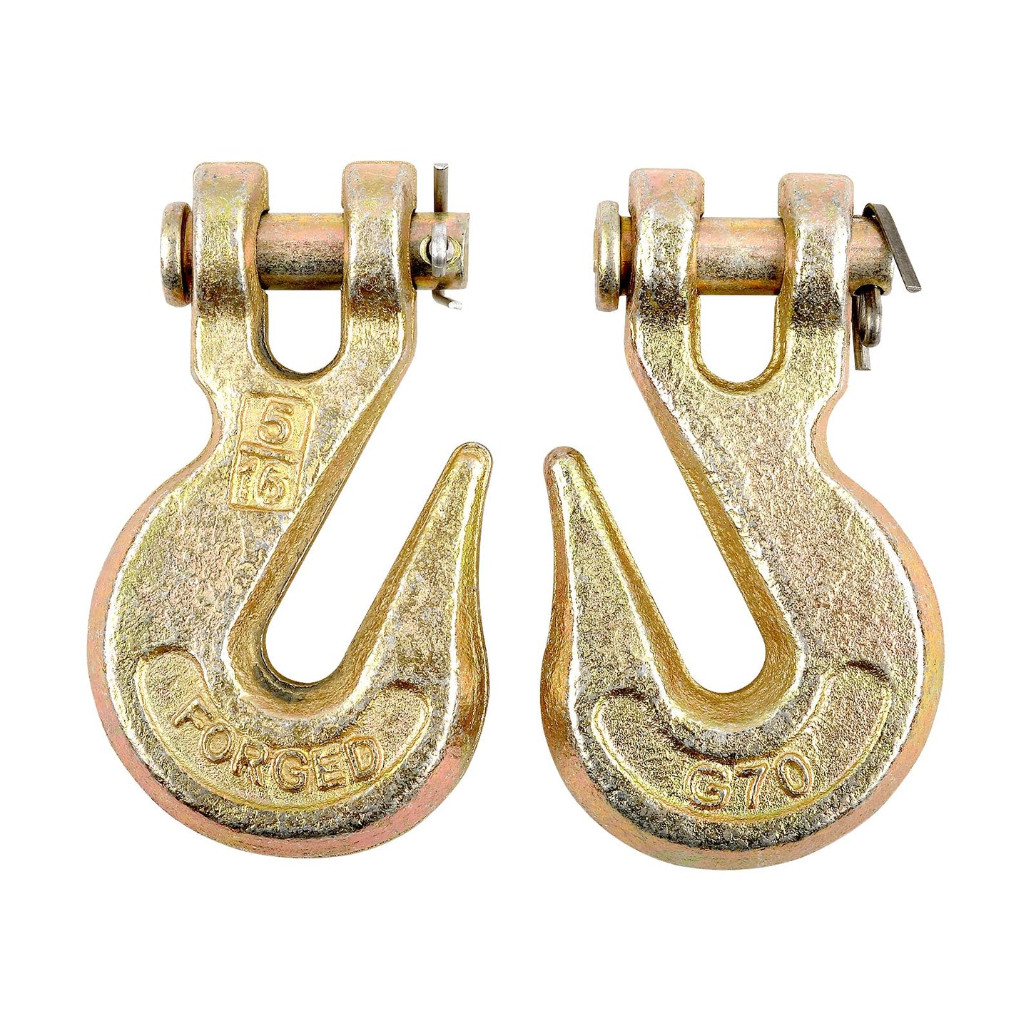 TBAPFS 2Pcs 5/16 Inch Clevis Grab Hooks Grade 70 Chain Hook 5400 Lbs Working Load Limit for Trailer Truck Transport