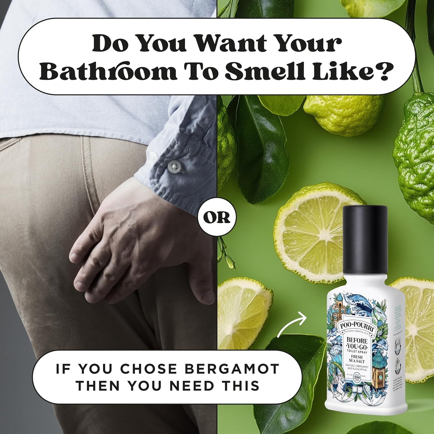 Poo-Pourri Toilet Spray - Fresh Sea Salt Scent | Plant-Based Odor Deodorizer, 4 Fl Oz, Up to 200 Uses
