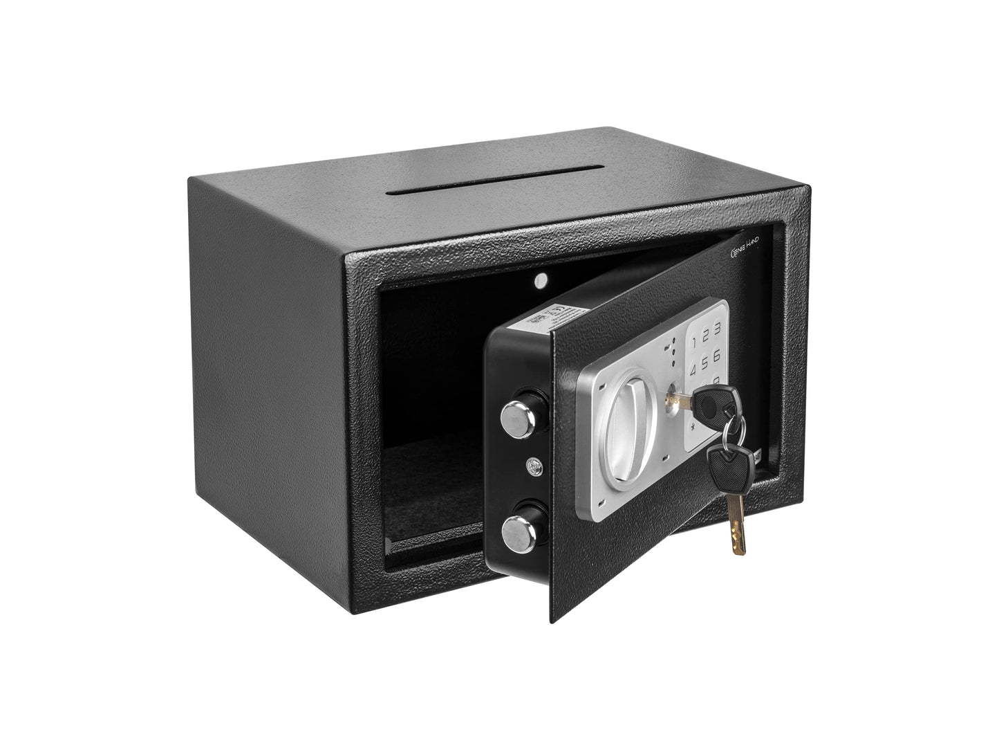 Genie Hand – Time Delay Safe, Anti Robbery Safe Box, Timed Controlled Opening – B-Class Lock – Anti Bounce Technology - Emergency Opening Keys (Medium – Depository)