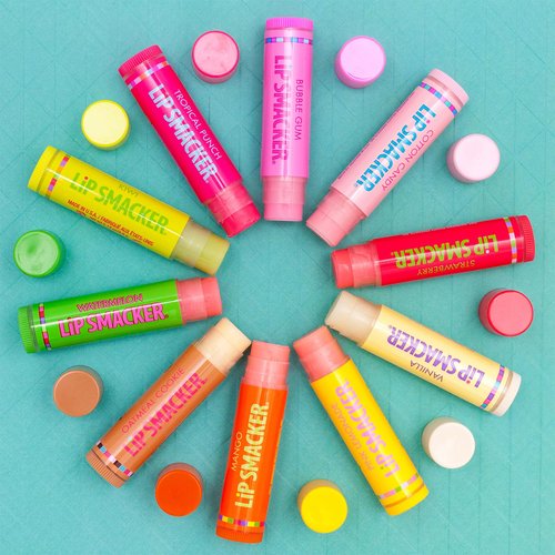 Lip Smacker Original Party Pack - 10 Hydrating Lip Balms in Classic Flavors - Cruelty-Free & Moisturizing