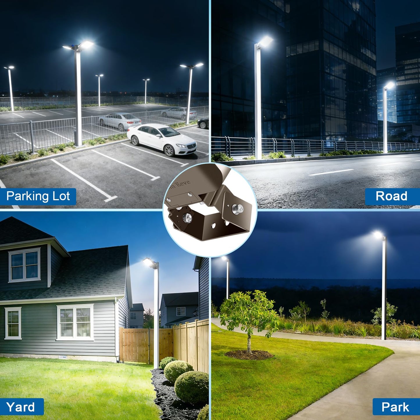 Dream Eeve 200W LED Parking Lot Lights Commercial Area Security Parking Lot Light with Dusk to Dawn 5000K 30000LM Trunnion Mount IP65 Waterproof 85-277V for Driveways
