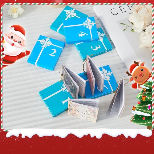 Mini Book Advent Calendar 2026 - 24 Ornament Gifts for Book Lovers | Christmas Countdown Decor