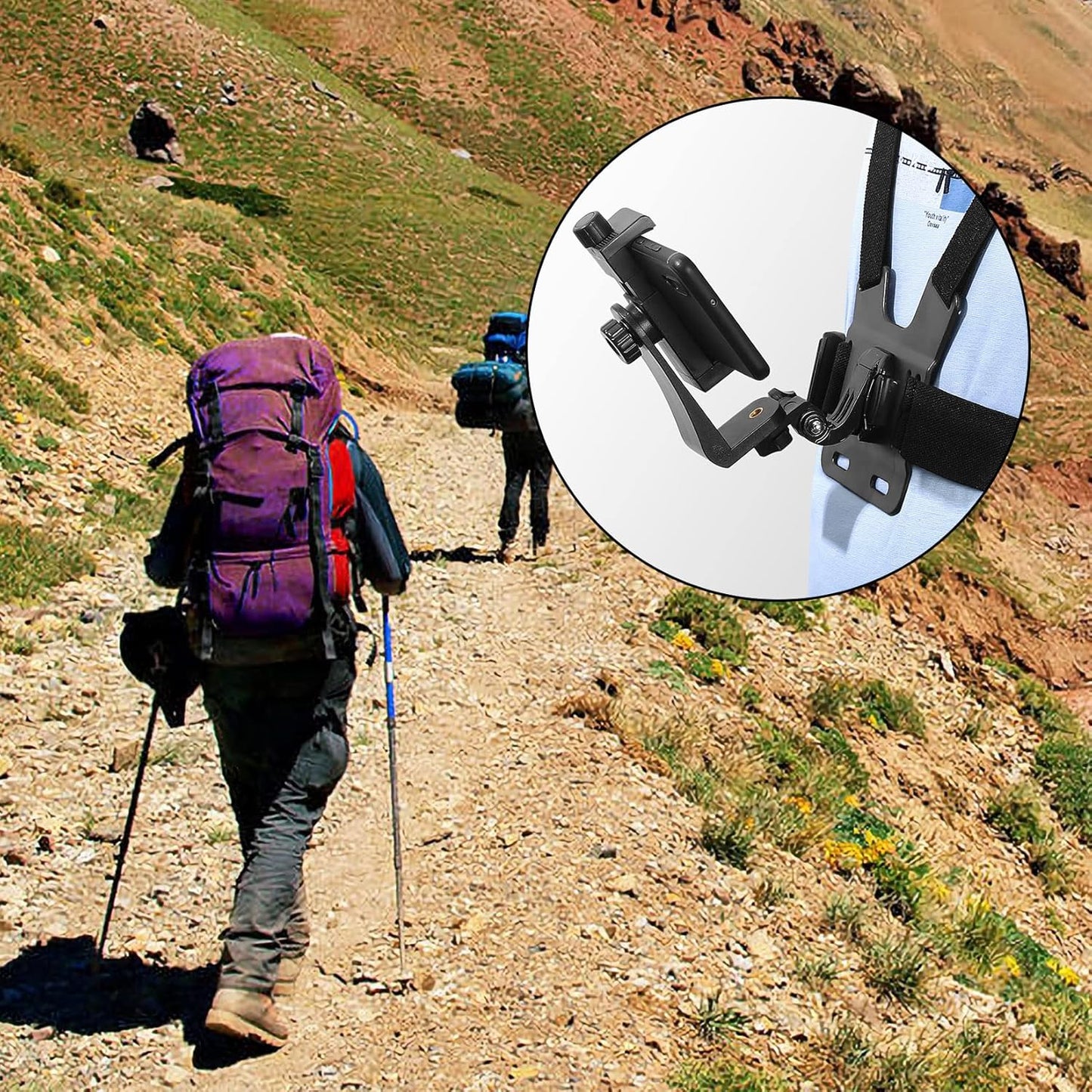 Fulushouxi 2018/7/6/5/4/3, Mobile Phone Chest Adjustable Strap Mount GoPro Chests, Cell Phone Clips Harness Holder