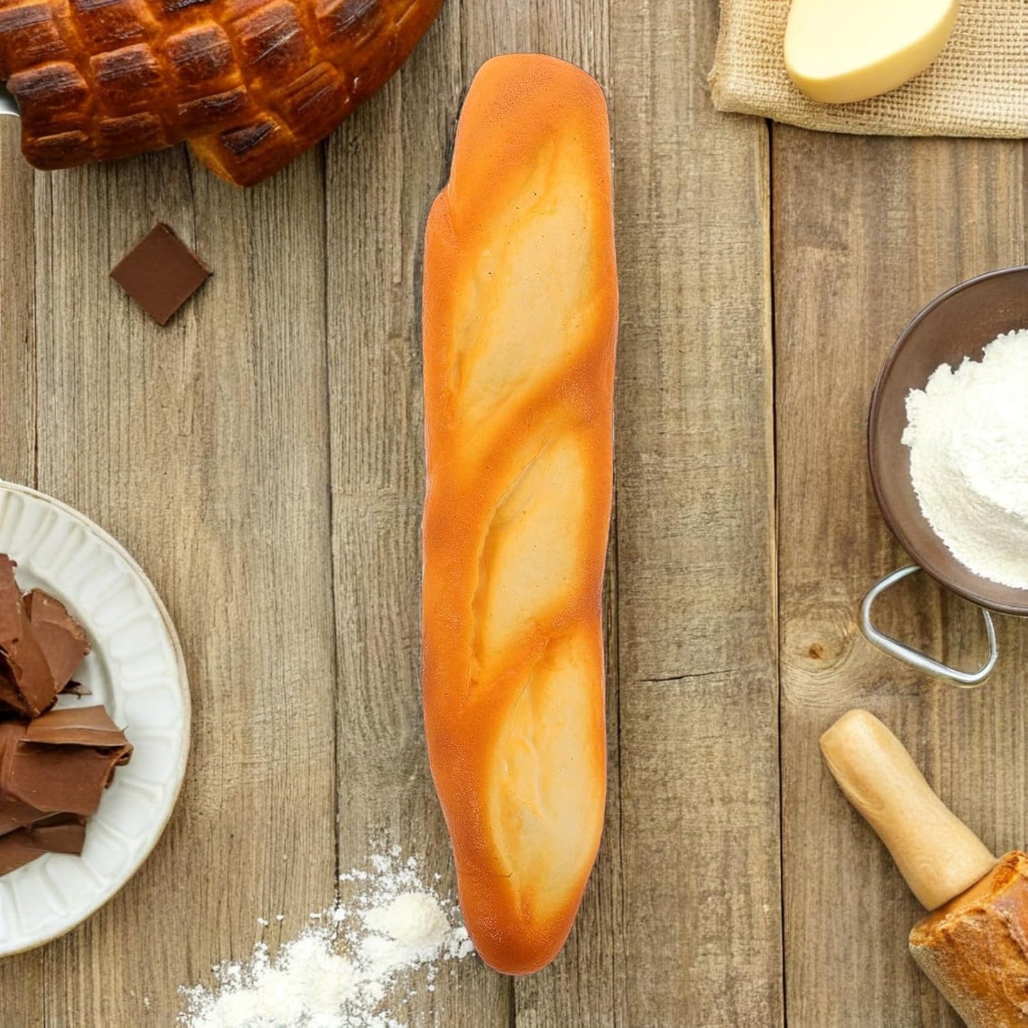 Ciieeo Fake French Bread Model Realistic Pu Food Prop for Bakery Display Photography and Creative Decoration Versatile