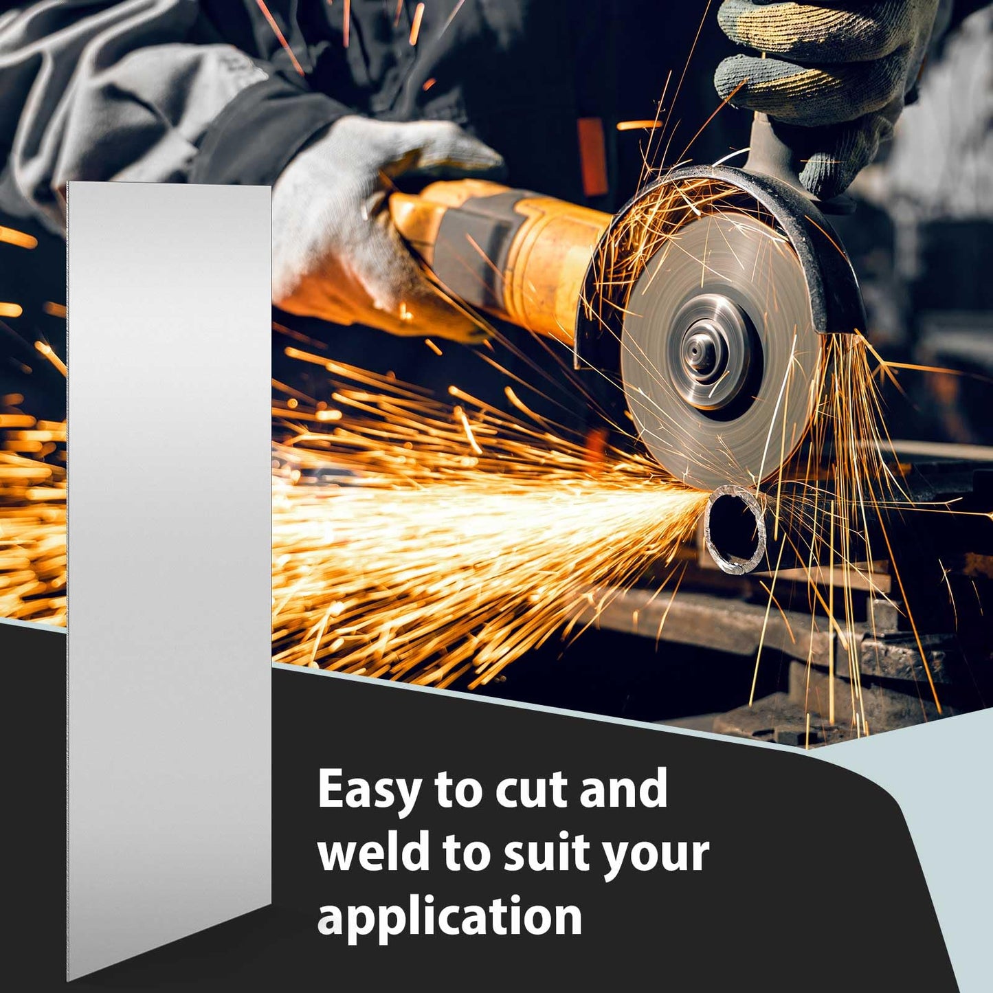 Yaocom 12 x 48 Inch 16 Gauge Mild Steel Sheet Metal Plate, Square Weldable Carbon Cold Rolled Panels for Industrial DIY Welding, Craft Use Accessories, Easy Formability Smooth Surface