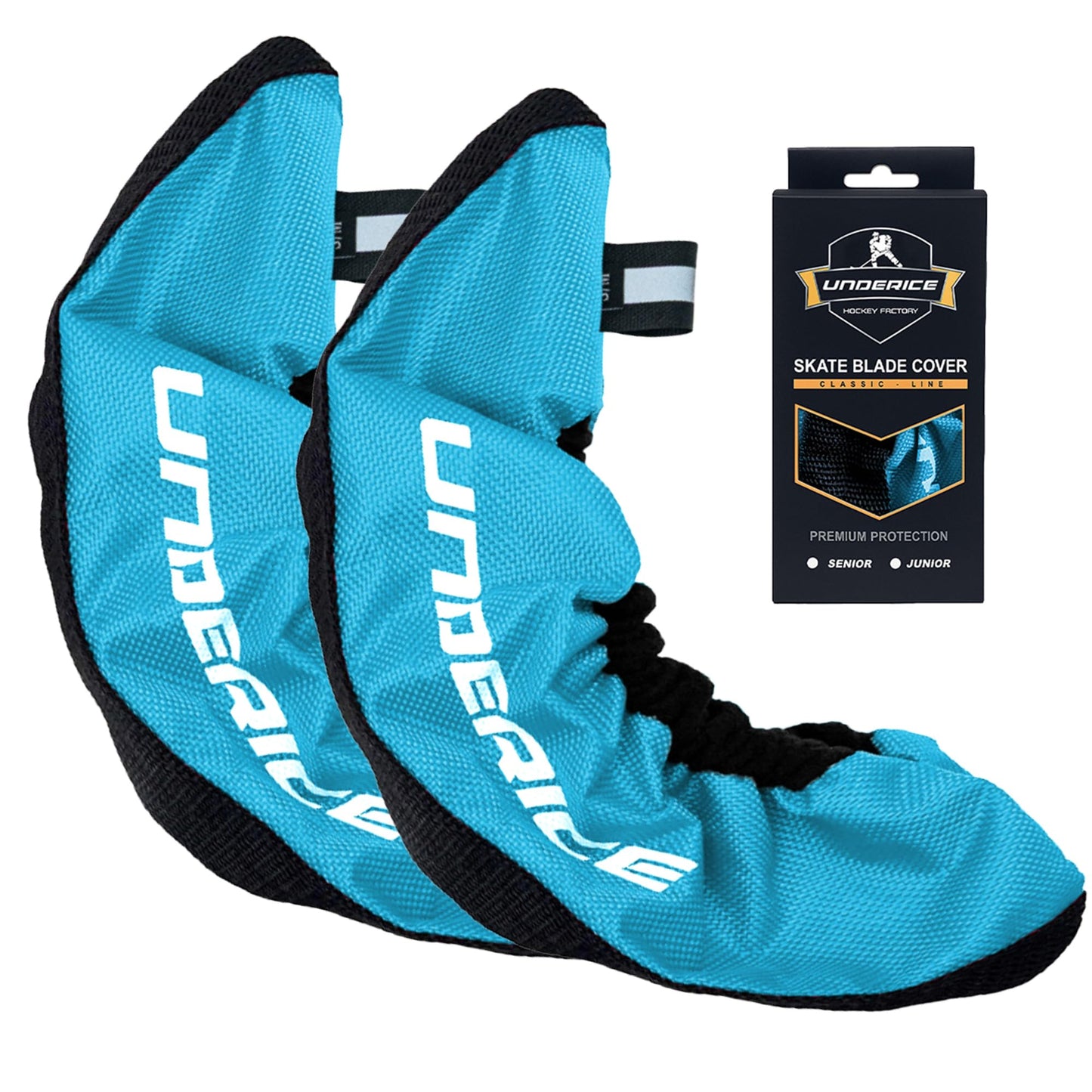 UICE Ice Skate Guards,Skate Blade Cover for Hockey Skate,Figure Skate Guards,Hockey Gift for Youth and Adlut(Blue, Senior)