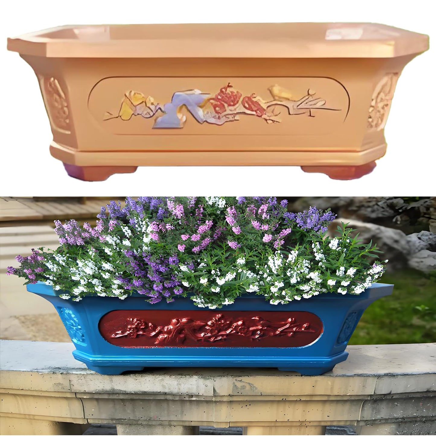 DIYUNIMOULD Large Planter Molds, Extra Large Concrete Planter Molds, Flowerpot Molds for Home and Garden Decor (35 CM)