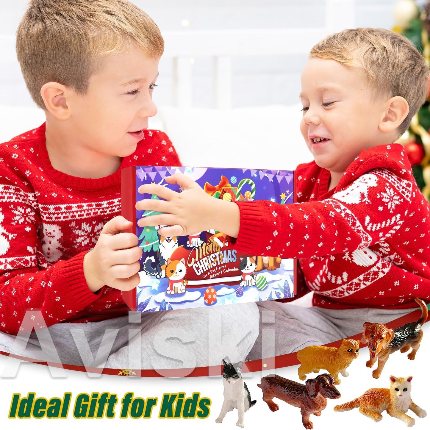 Regine Switzerland Christmas Advent Calendar - 24 Animal Figurines for Kids & Adults | Holiday Countdown Decor