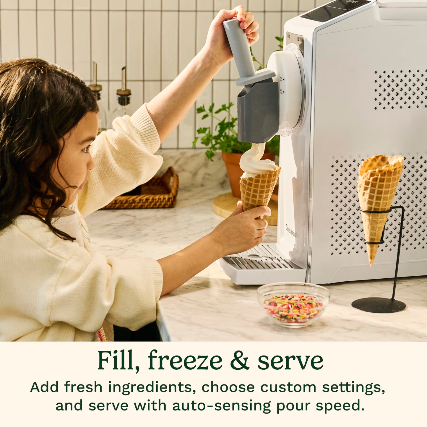 Cuisinart 6-in-1 Slushy & Soft-Serve Maker, Ice Cream Maker Machine Makes Soft-Serve Ice Cream, Slushies, Sorbet and More, Quick-Freeze Chill Technology Maintains Perfect Temperature, ICE-200