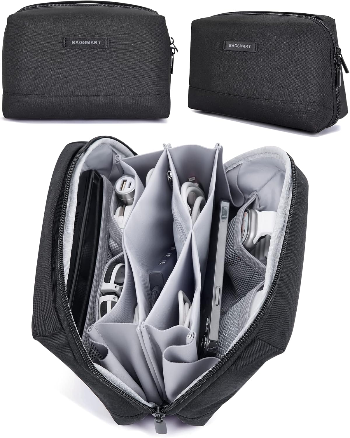 BAGSMART Electronics Organizer Pouch, Travel Tech Organizer Bag for Travel Essentials, Cord Organizer Bag as Travel