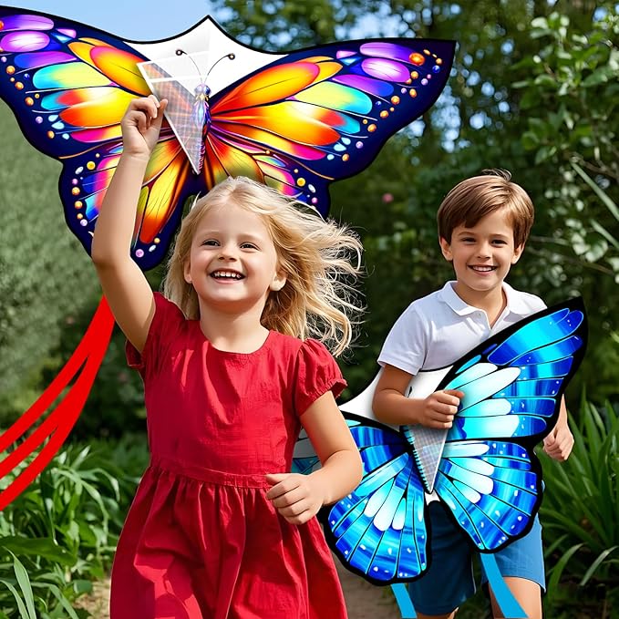 Xida Butterfly Kite for Kids & Adults, Easy to Fly, Ages 4-8, Large Kite with 300ft Handle, Perfect for Beach Trips