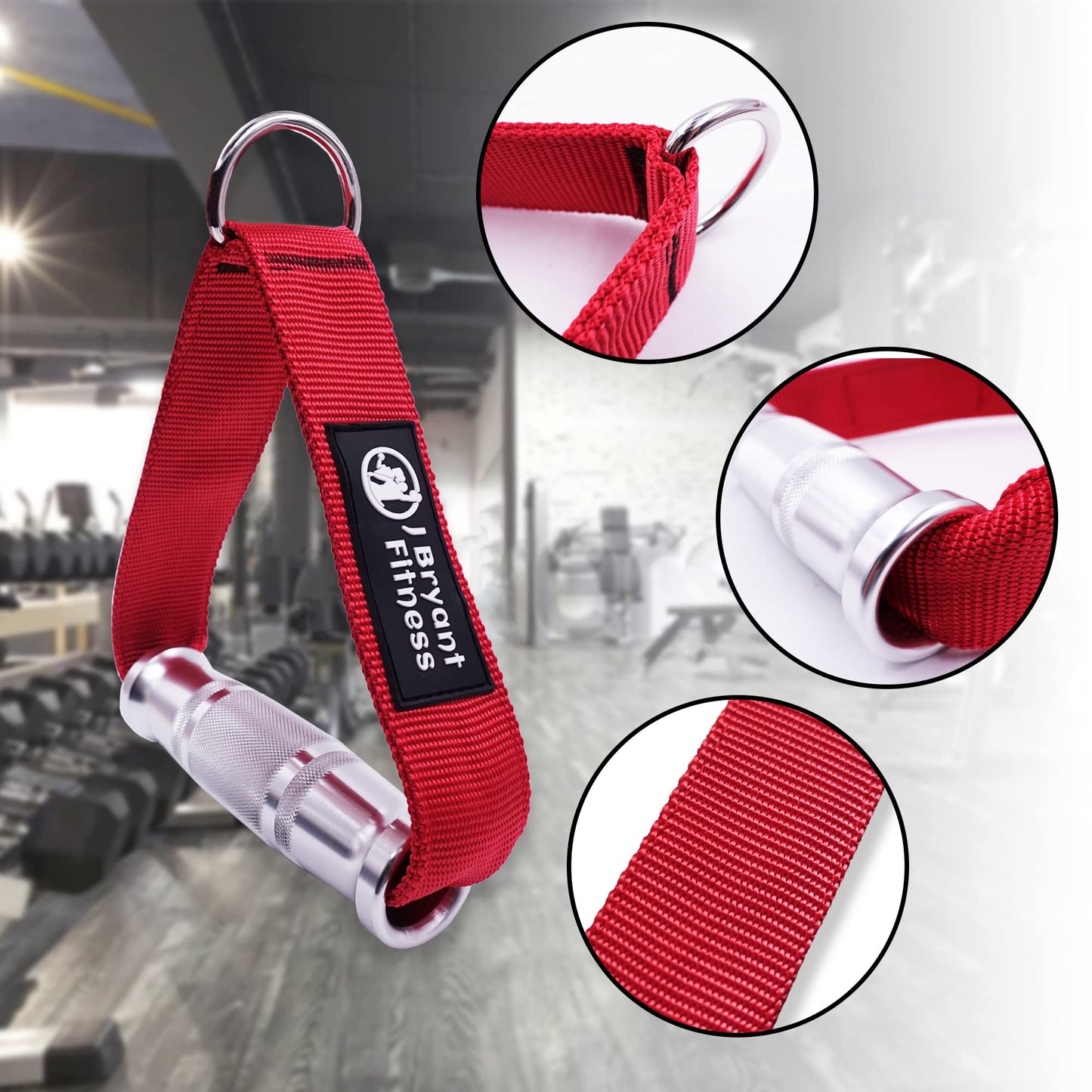 J Bryant Cable Machine Handles Attachment for Pulley Machine Heavy Duty Metal D Handle Aluminum Alloy Handle Grips Durable Workout Handles Pulley LAT Pulldown System