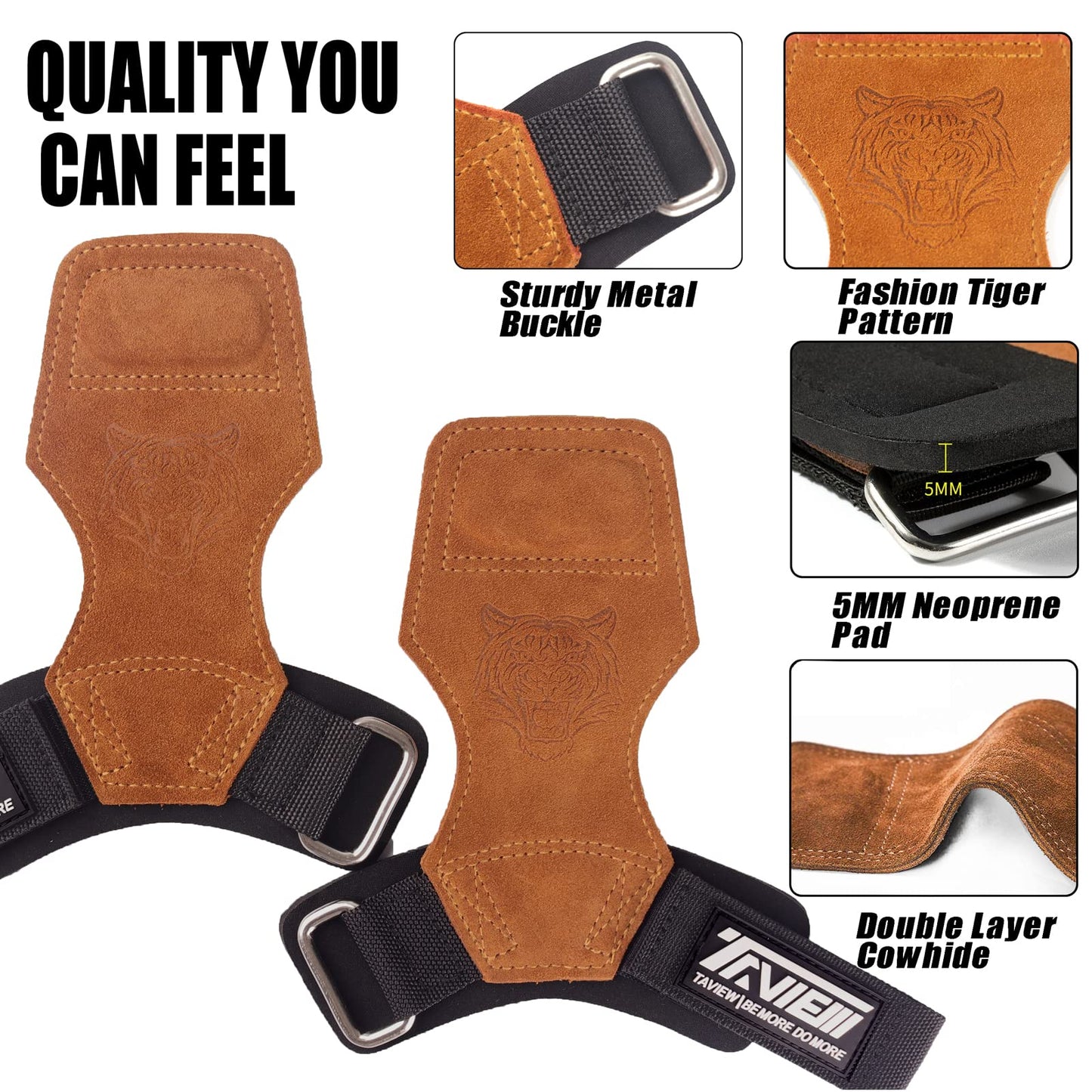 TAVIEW Wrist Straps for Weightlifting for Maximum Grip Support - Lifting Deadlift Strap & Weight Lifting Grips Gloves for Working Out Pull Up Deadlifting & Shrugs