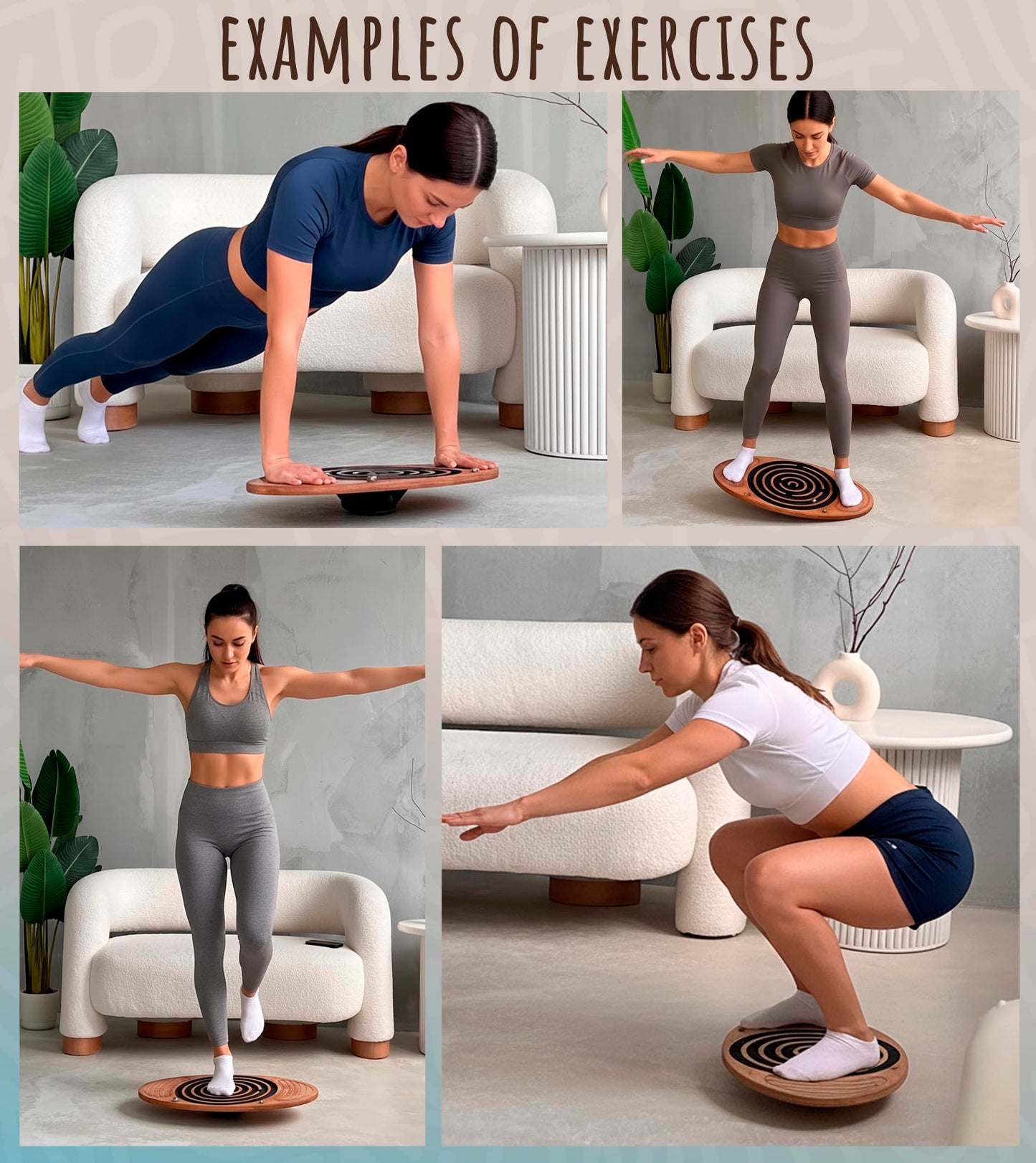 Wooden Balance Board with Labyrinth - Fun Fitness Tool for Kids and Adults, Physical Therapy, Exercise Training