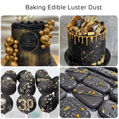 Cherrysea Edible Luster Dust - Tasteless Food-Grade Cake Dusting Powder | 10 Grams for Baking