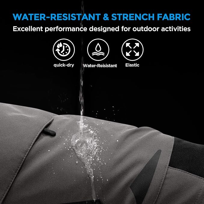XKTTAC Men's Outdoor Quick Dry Lightweight Stretchy Shorts for Hiking, Tactical, Camping, Travel with 6 Pockets