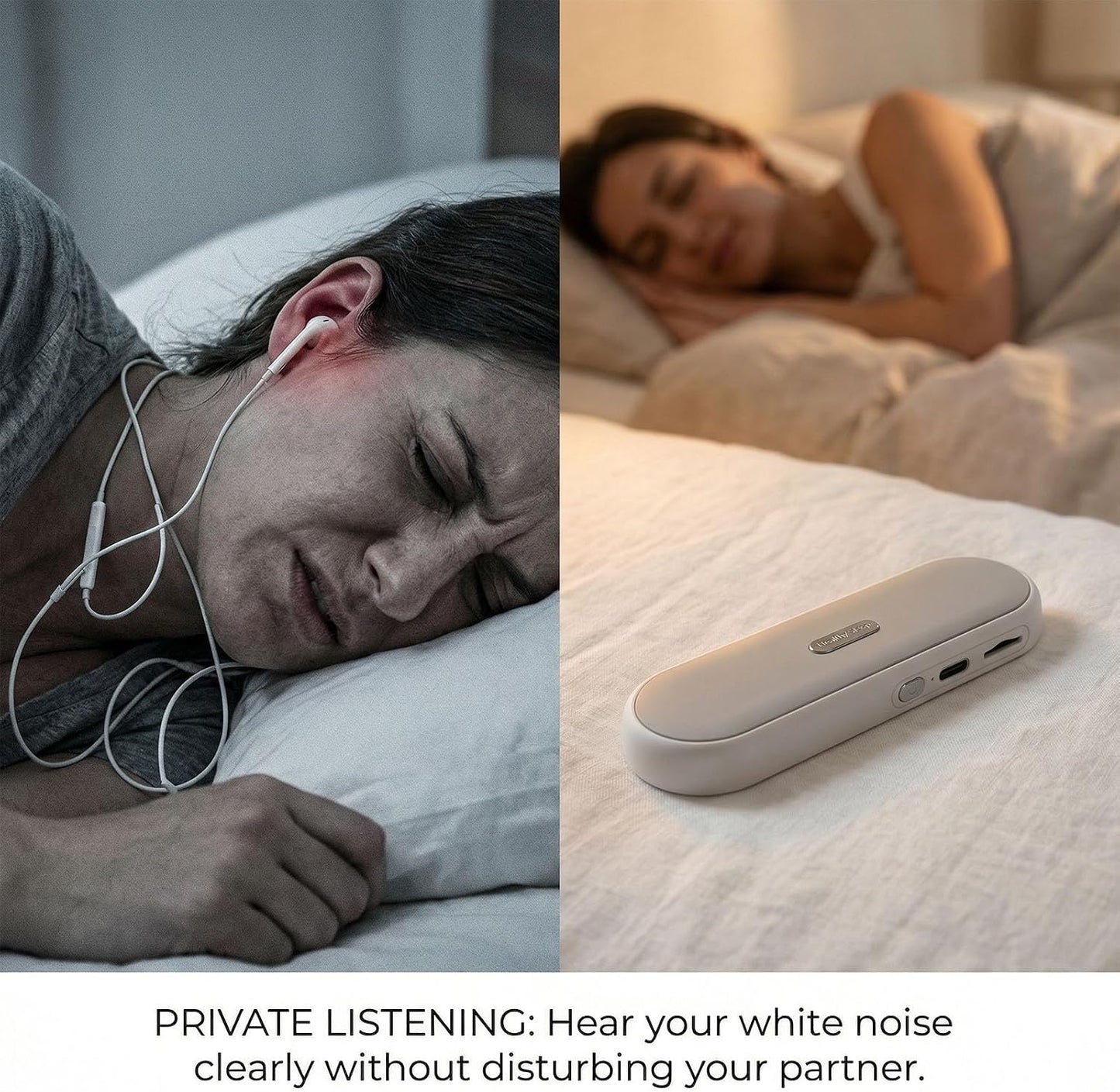 LICAEVEY 400mAh Under Pillow Speaker for Sleeping, Portable White Noise Machine with Bluetooth & Smart Sleep Timer
