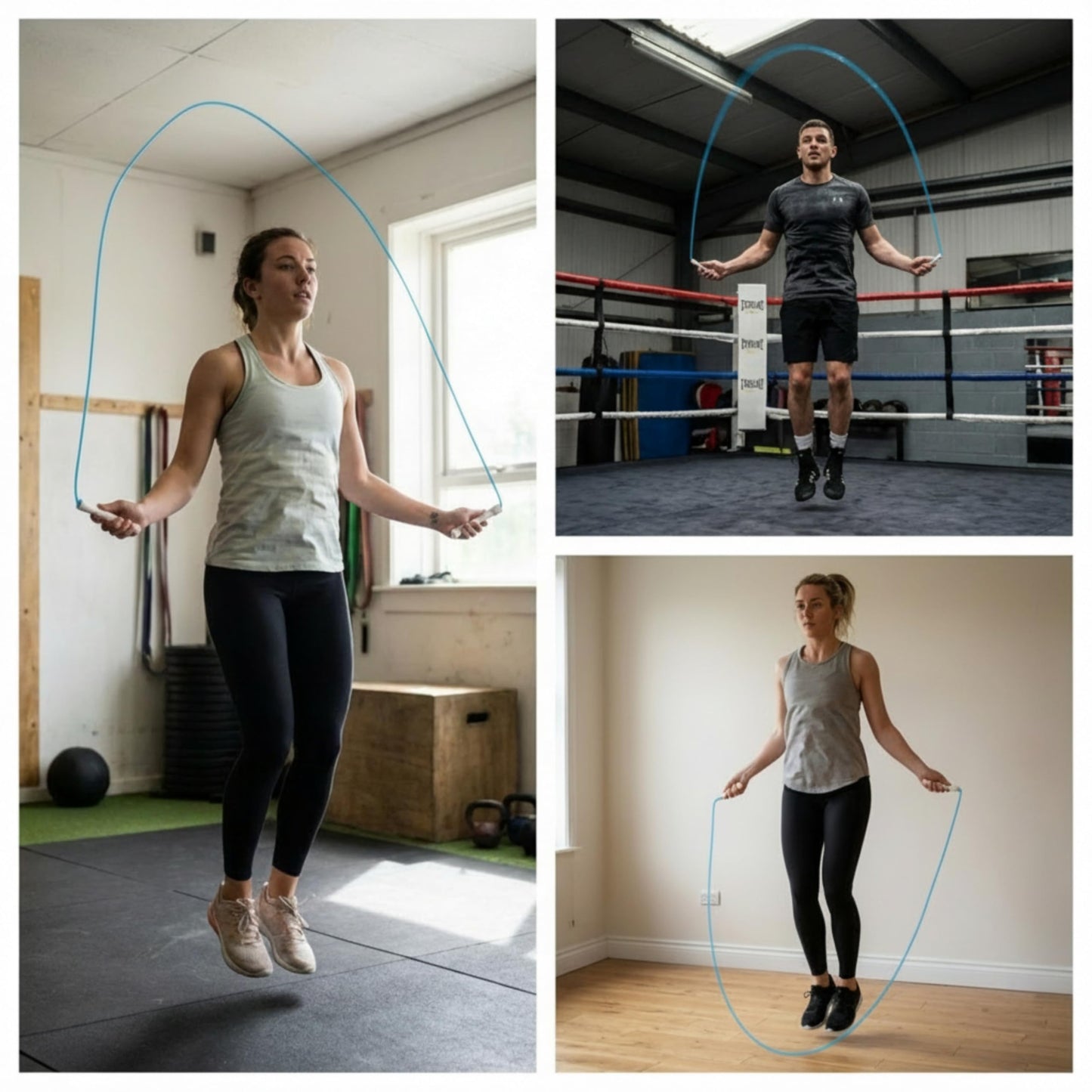 Elevate Rope Professional Speed Rope - 3m Adjustable Skipping rope, 5mm PVC with Nylon Core for Cardio, Double Unders & Crossfit - Durable Jump Rope Used for Indoor/Outdoor Training. (Blue)