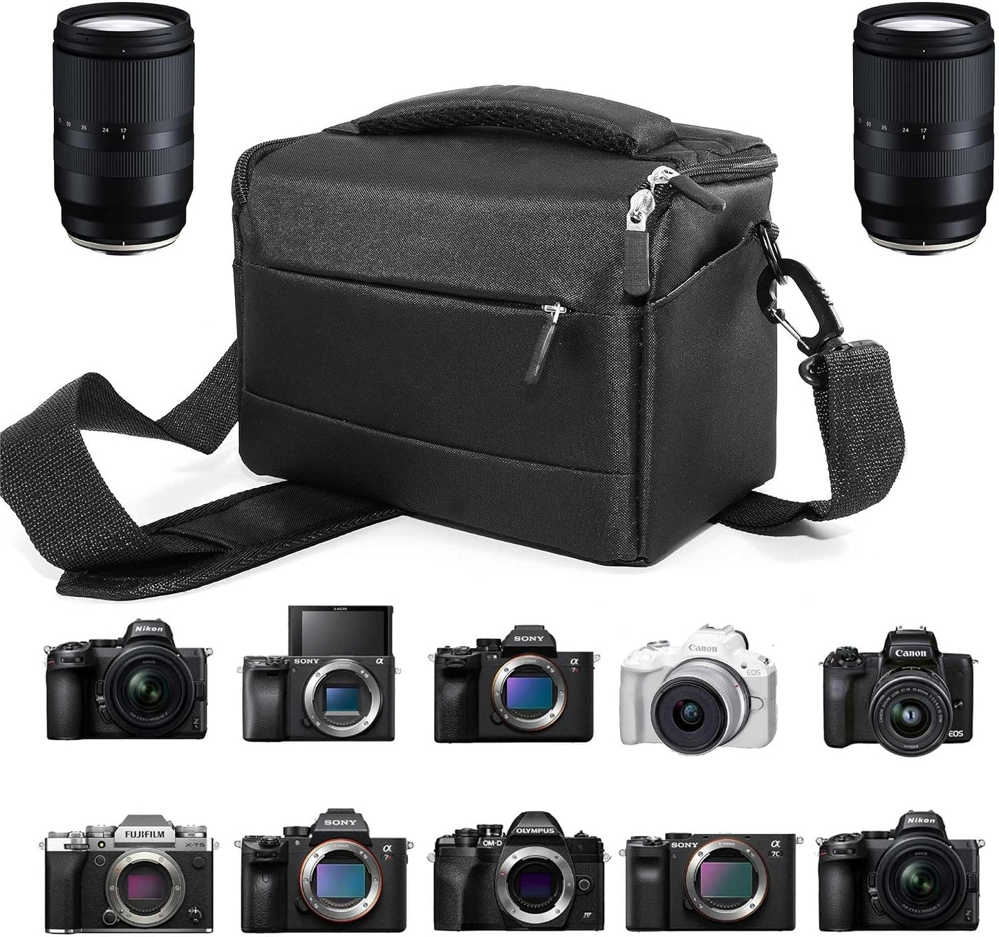 Compact Camera Bag Stylish, Shockproof, Versatile Shoulder Case for Men/Women DSLR, Mirrorless, and Digital Cameras