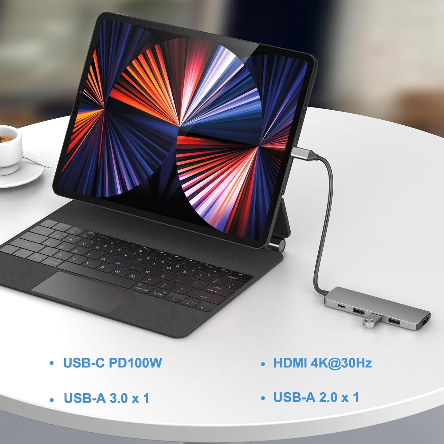 EJAY 4-in-1 100W 4K@30Hz, 3.0 USB C Docking Station with PD Charging, HDMI USB Hub for Switch, MacBook Pro, iPad