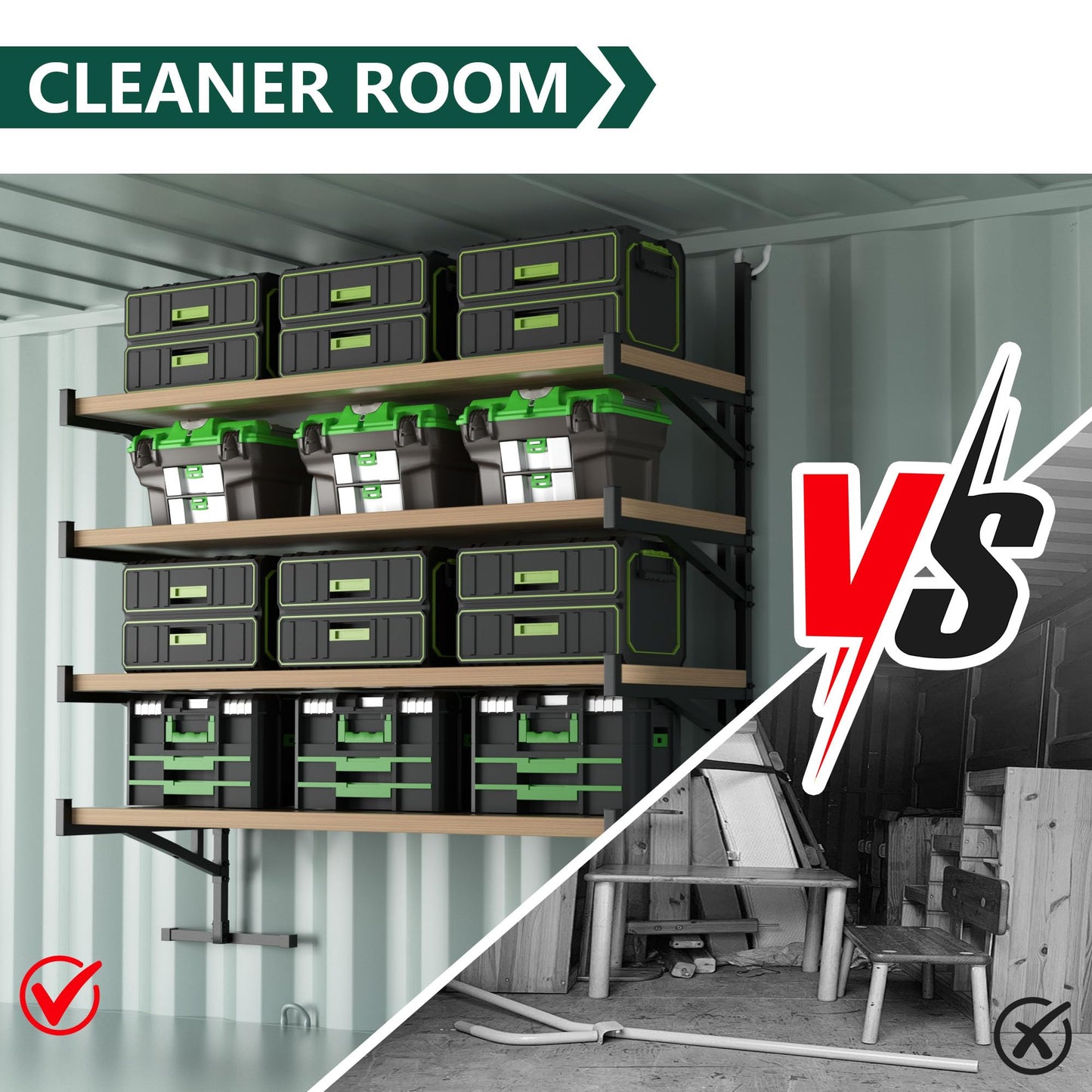 Shipping Container Shelving,Unlock Your Vertical Potential Steel Shelves,Ultimate Shipping Container Accessories for Secure Storage in Trucks & Warehouses(19.88" D x 7.48" W x 66.92" H)