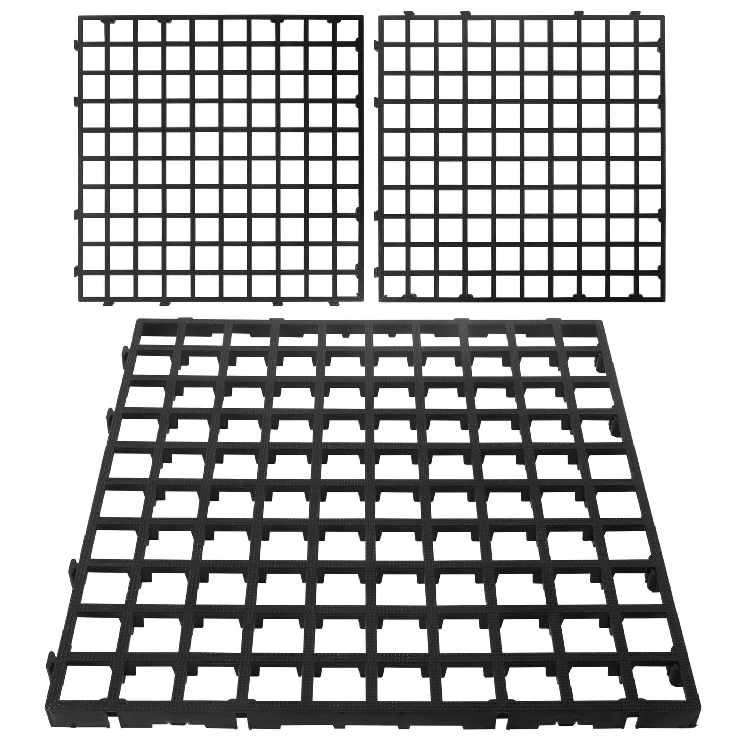 Goldshire12 Units 19.5 x 19.5 Inch Permeable Pavers Gravel, Grass& Gravel Driveway System, Interlocked Pavers Gravel Grid Black PE Shed Base 1" Depth, 32 Sq Ft