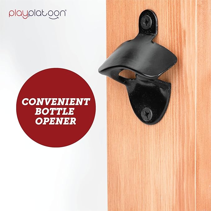 Play Platoon Hook and Ring Toss Bar Game for Adults - Wood Toss Ring Game for Adults - Perfect Home, Basements, & Bar Gifts