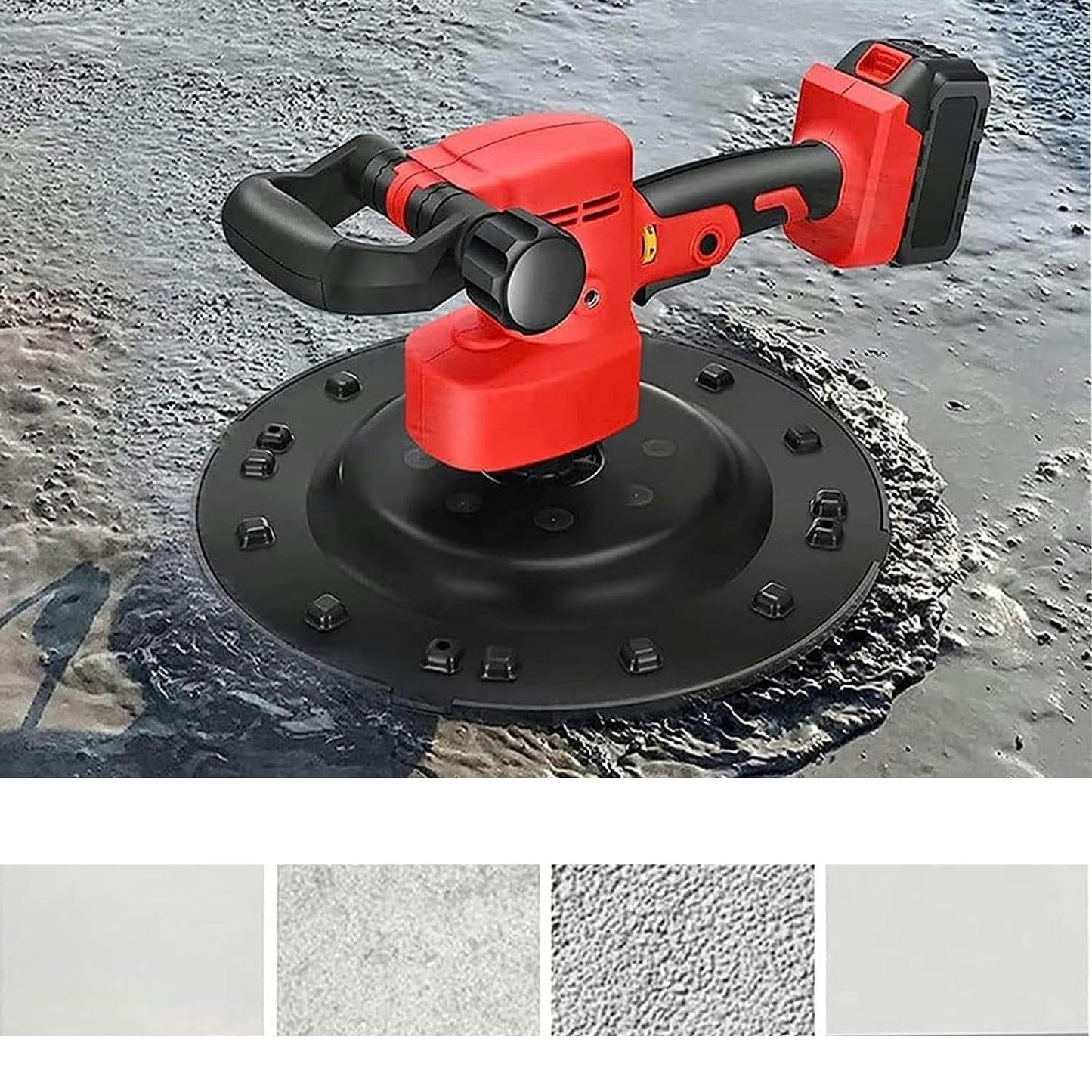 Lakenbroade Electric Trowel, Cordless Wall Smoothing Polishing Machine Handheld Concrete Cement Mortar Plastering Trowel Electric Walk Behind Trowel Electric Concrete Finishing Trowel