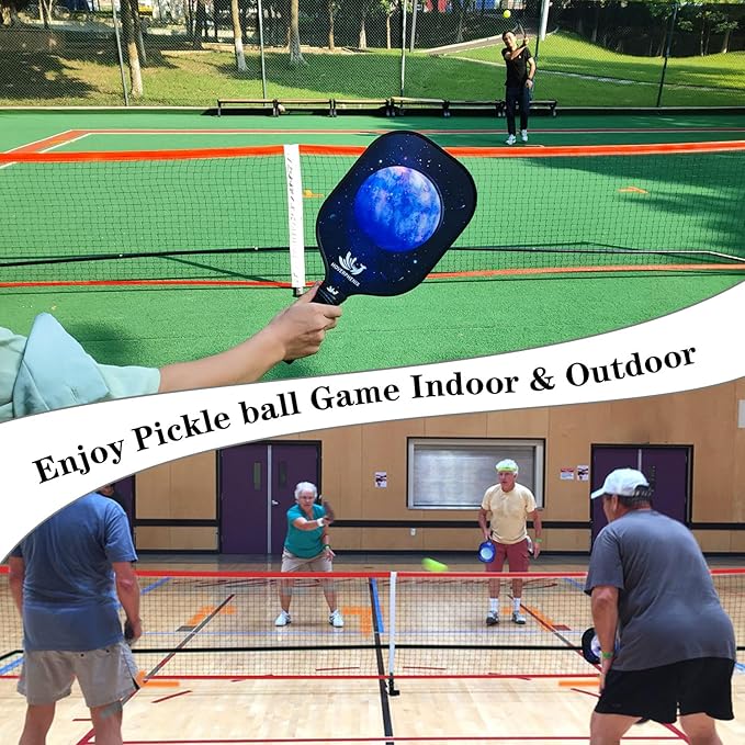 Pickleball Net for Driveway, Portable Pickleball Net System with Regualtion Size 22FT Pickle Ball Net, Outdoor Pickleballs, Carry Bag, Weather Resistant Metal Frame