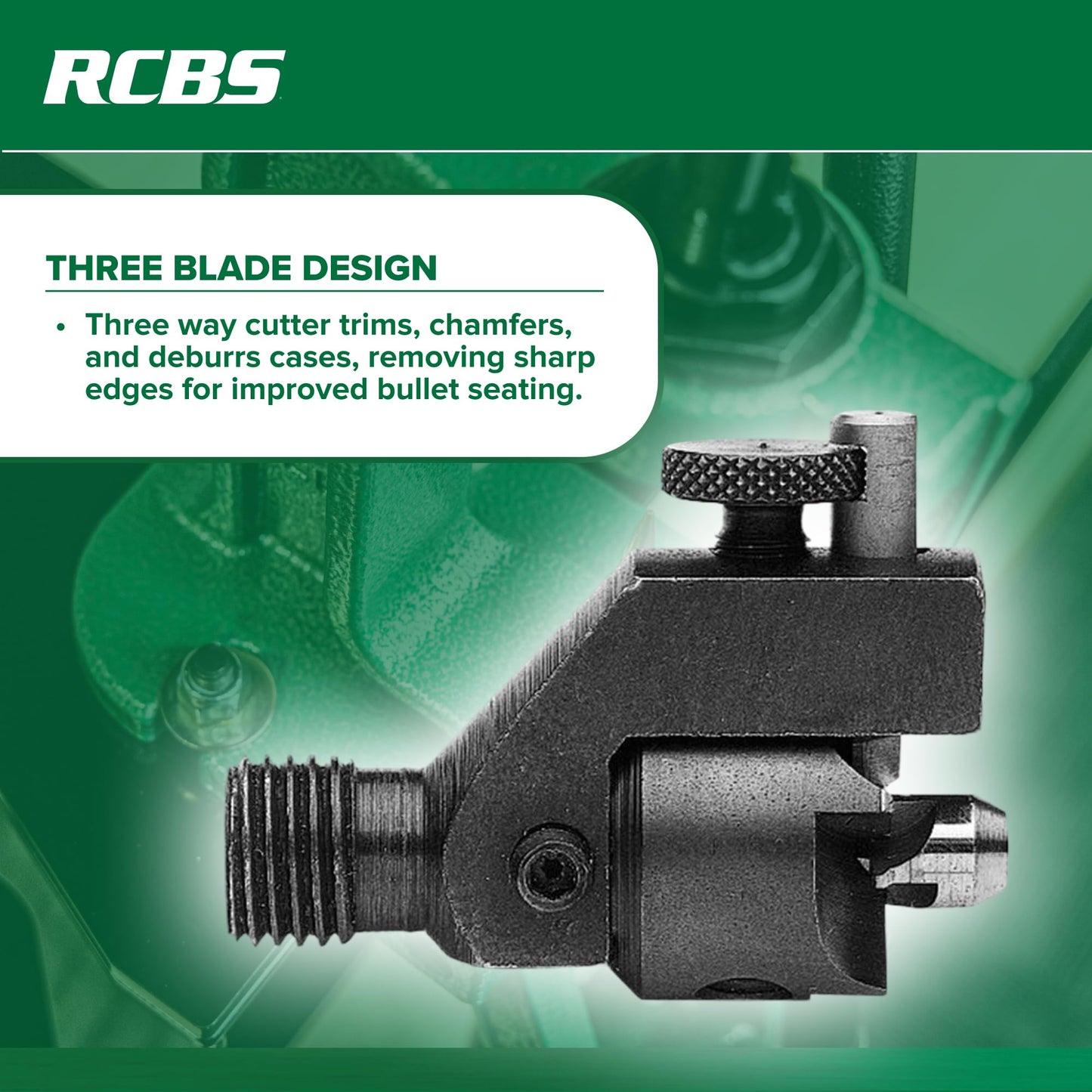 RCBS Trim Pro 3-Way Cutter .22 Cal, Case Trimmer with Chamfering and Deburring for .22 Caliber Cases