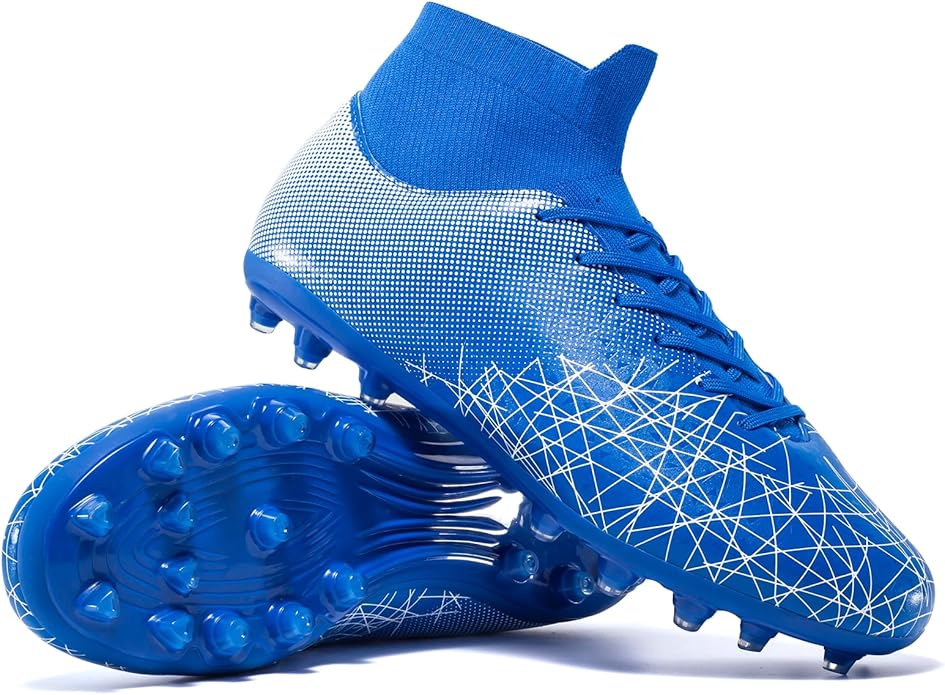 Kids Soccer Cleats High Top Training Youth Football Cleats, Boys Girls Athletic Outdoor