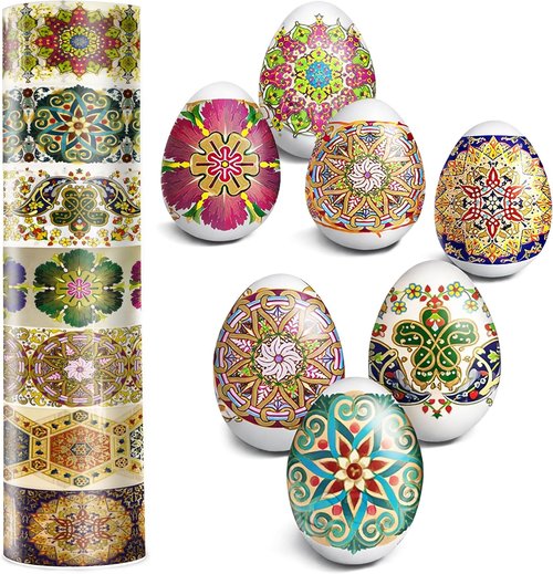 Diximus Thermo Heat Shrink Sleeve | Decorative Easter Egg Wraps with Pysanka Patterns