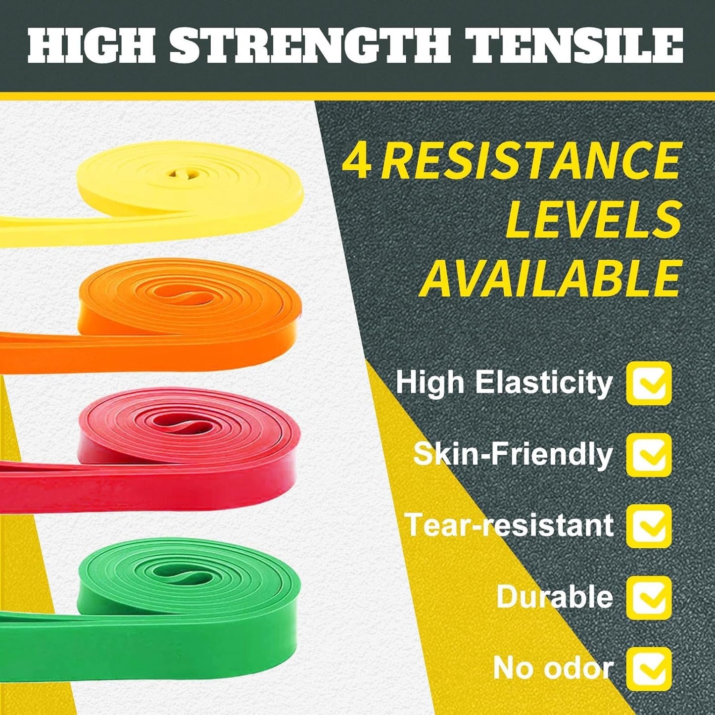 Resistance Bands,Exercise Bands,Resistance Bands for Working Out,Pull Up Bands, Workout Equipment,Workout Bands for Men Women,Stretch Bands for Home Exercise,Physical Therapy