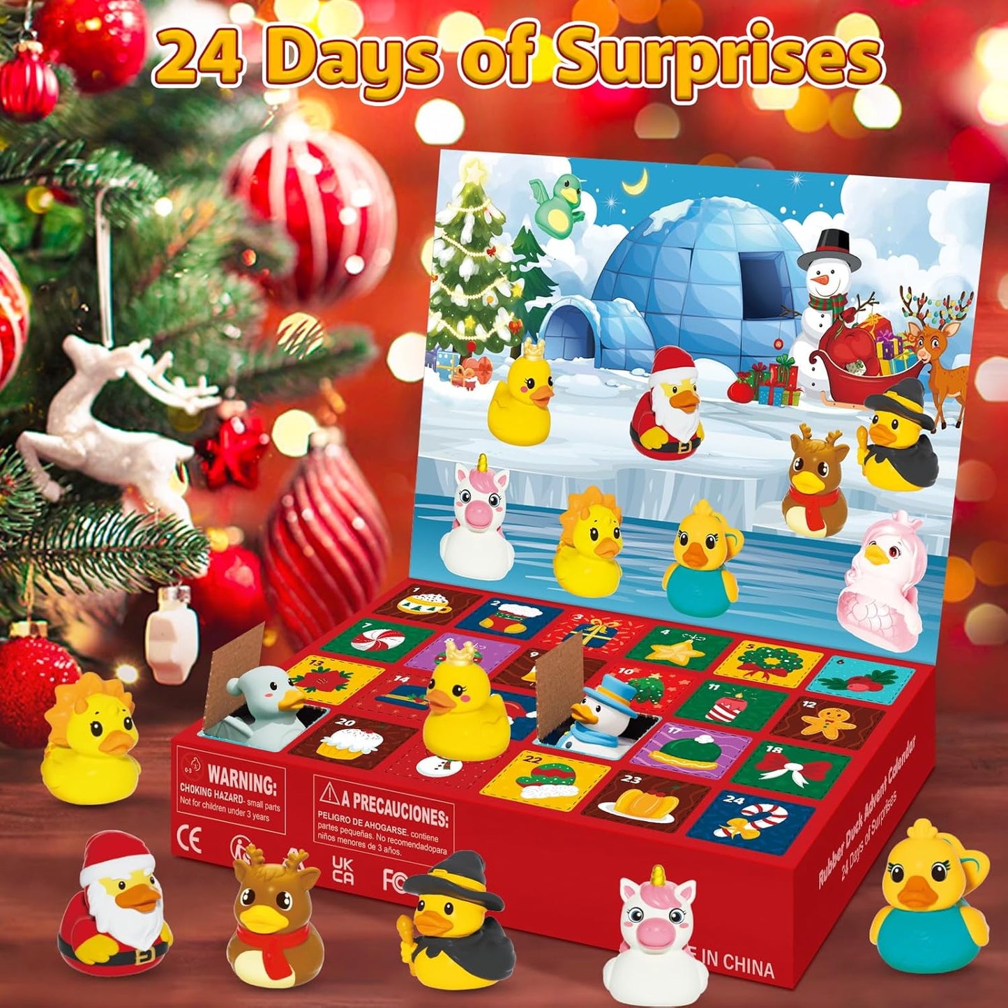 Rubber Duck Advent Calendar 2026 - 24 Days of Fun Bath Toy Surprises for Kids & Toddlers