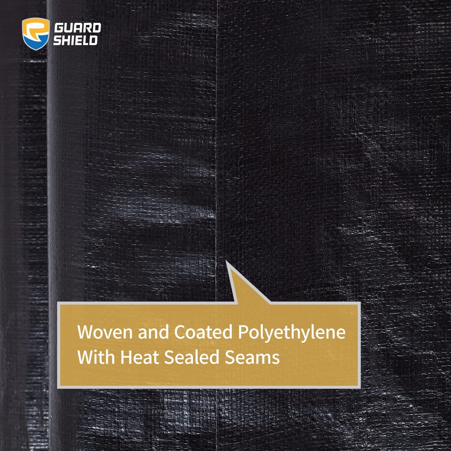 GUARD SHIELD Tarps Heavy Duty Waterproof 20x40 Feet Black Poly Tarp Cover Square Outdoor Thick UV Resistant Tarpaulin with Grommets 10mil