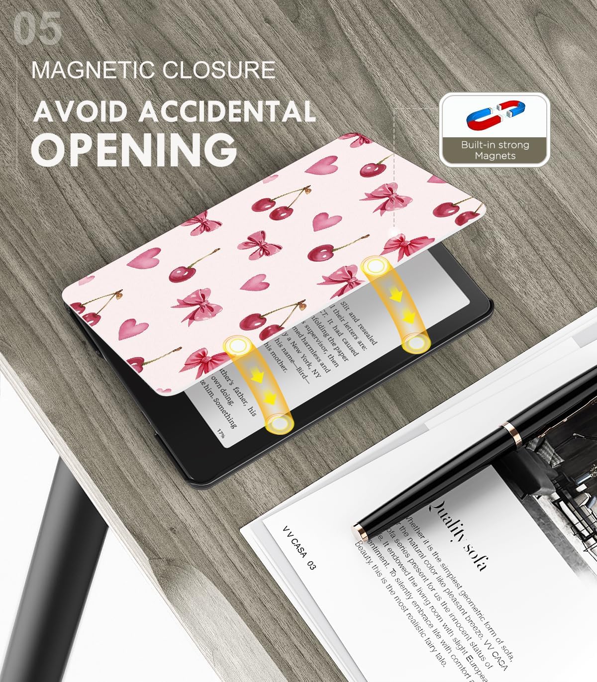 MoKo 7" 2024, Case for All-new Ebook Readers Lightweight PU Protective Shell Cover with Auto Wake/Sleep for E-Reader