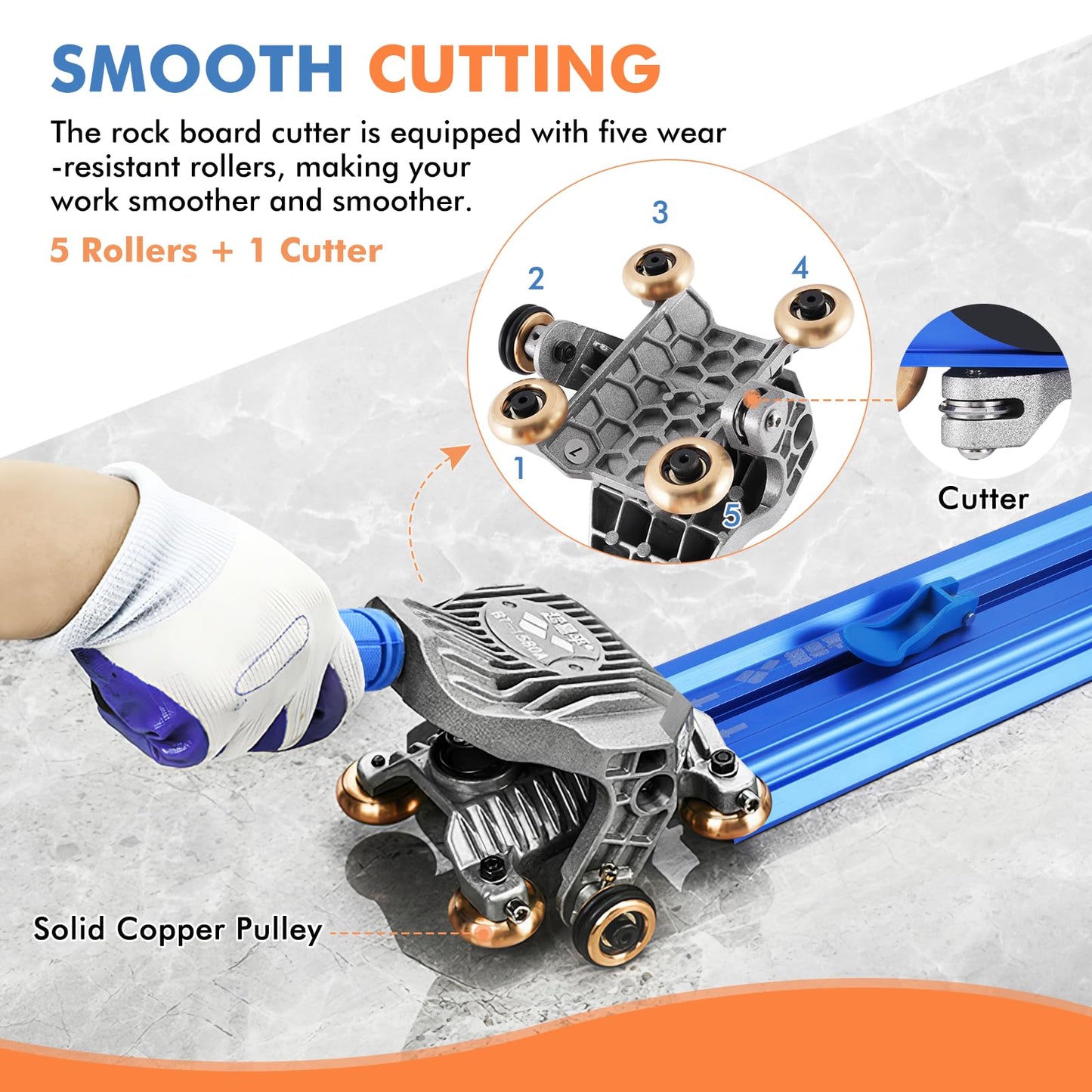 YJINGRUI Manual Tile Cutter, for Large Ceramic Porcelain Tiles Up to 87", Precise Ceramic Tile Cutting Tool, Professional Porcelain Cutter Machine