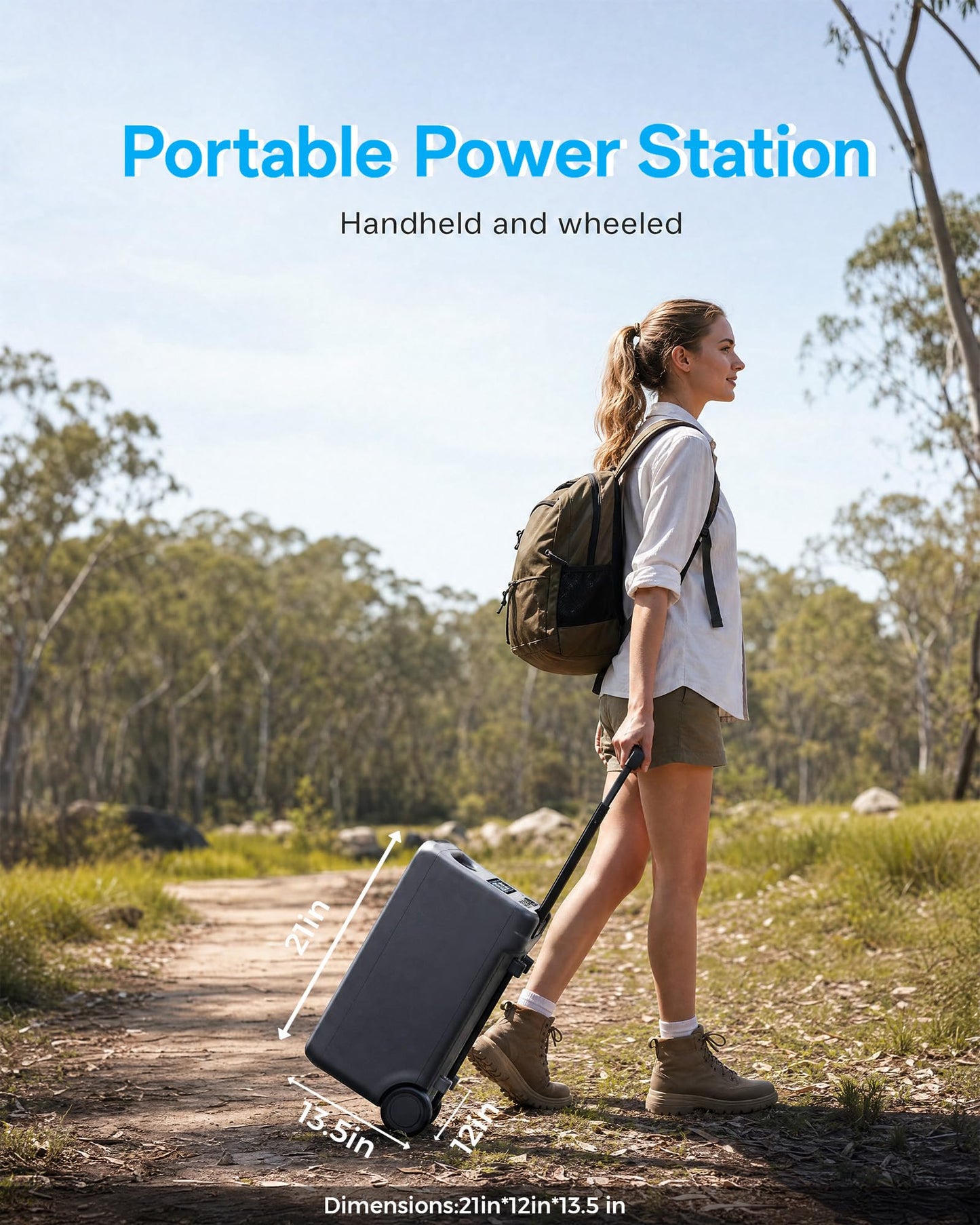 ComJoy Portable Power Station 3000W (5000W Surge), 2560Wh LiFePO4 Solar Generator with Wheels, 1.6H Fast Charge, 4 AC Ports, 14ms UPS Backup Power for RV, Camping, Home Use, Van Life (Panel Not Incl.)