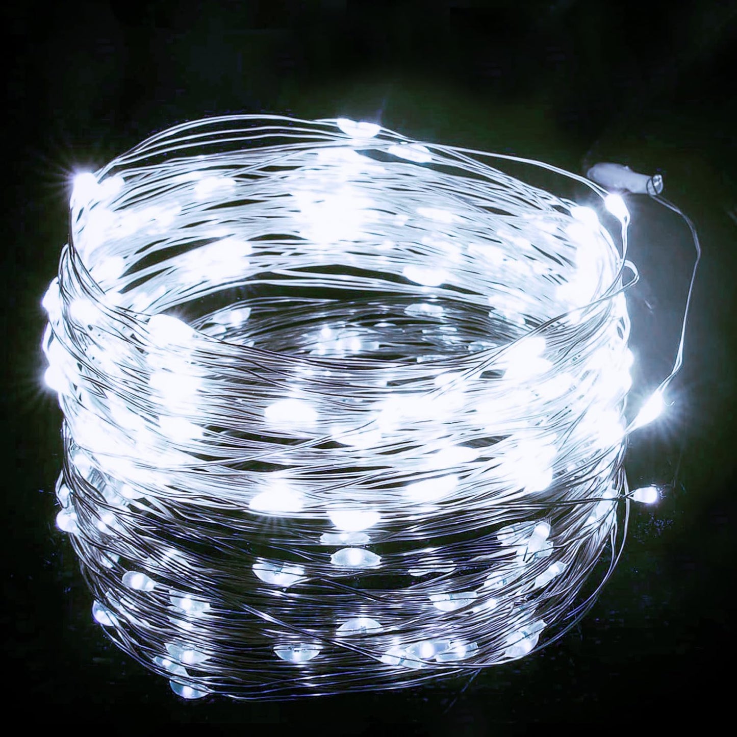 Skiennix 8-Pack White Fairy Lights - 7Ft 20 LED Twinkle String Lights | Battery Operated & Waterproof for Weddings, Parties, and Home Decor