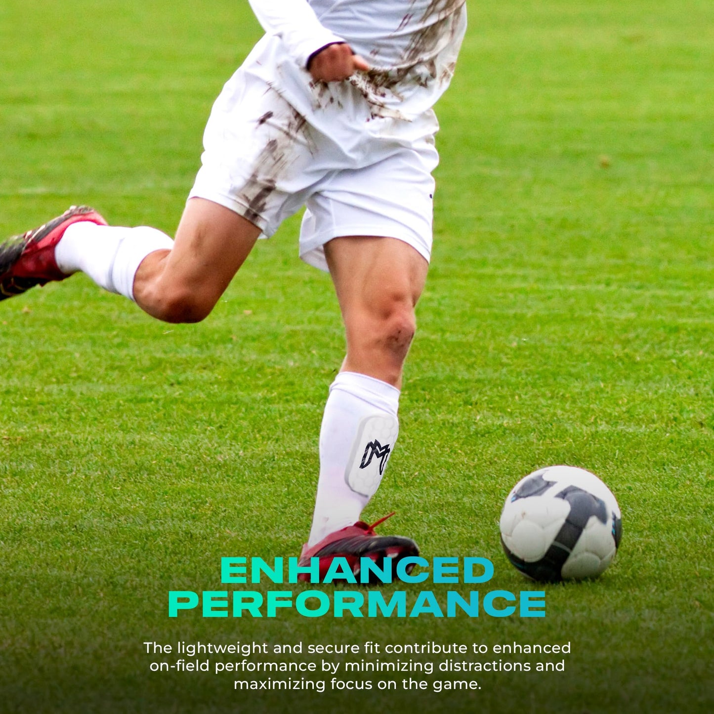 MediCaptain Mini Shin Guards Soccer – Built in Mini Shin Pad Sleeves for Men, Women, Teens – Small Shin Guards - Lightweight, Breathable, Shin Defender Leg Protection (White, Mini (3.9 x 2.4 in))