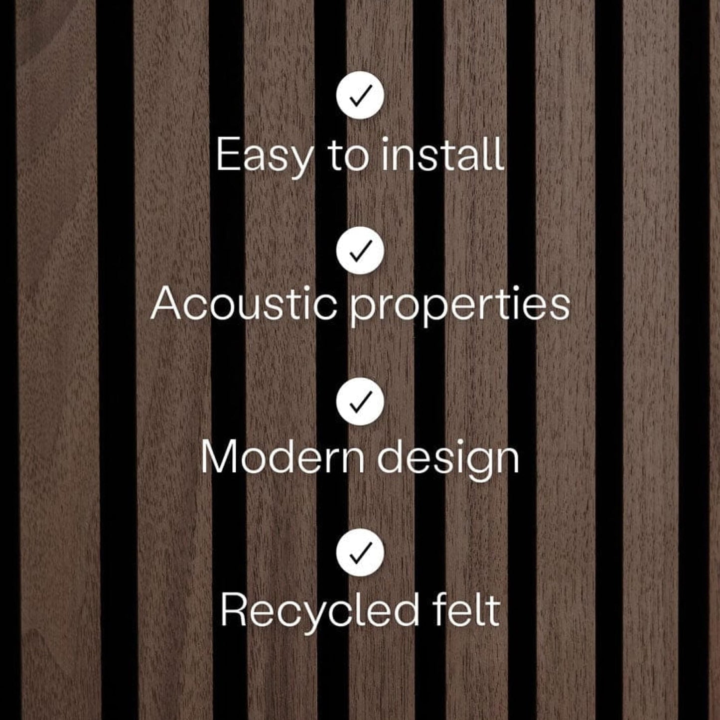 WVH Luxury American Walnut Acoustic Slat Wood Wall Panels, Measures 94.49" x 25.20", Premium Oiled Finish, Interior Decor for Walls & Ceilings, Noise Cancelling & Sound Absorbing for Home, 2pcs
