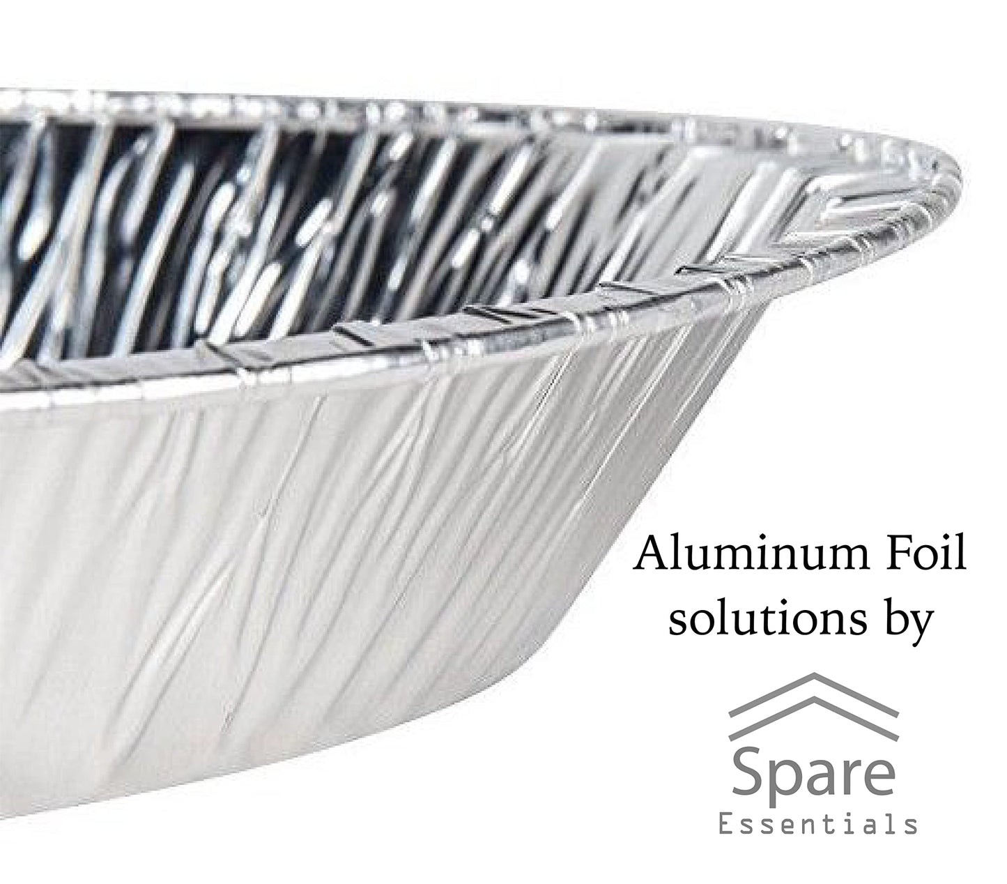 9" Aluminum Foil Pie Tins (25 Pack), Disposable Aluminum Pie Pans, Foil Pans for Baking, Cooking, Freezer Safe, Round Foil Pans, Foil Plates Perfect for Quiche, Tarts, Pies, & Takeout Spare Essentials