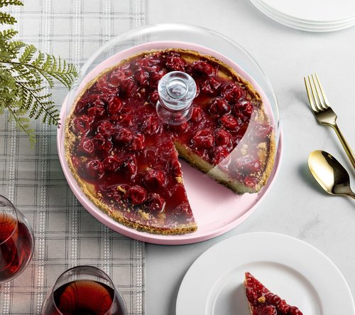 Godinger Cake Stand, Cake Plate Server with Dome, Metal Serving Tray and Shaterproof Acrylic Lid
