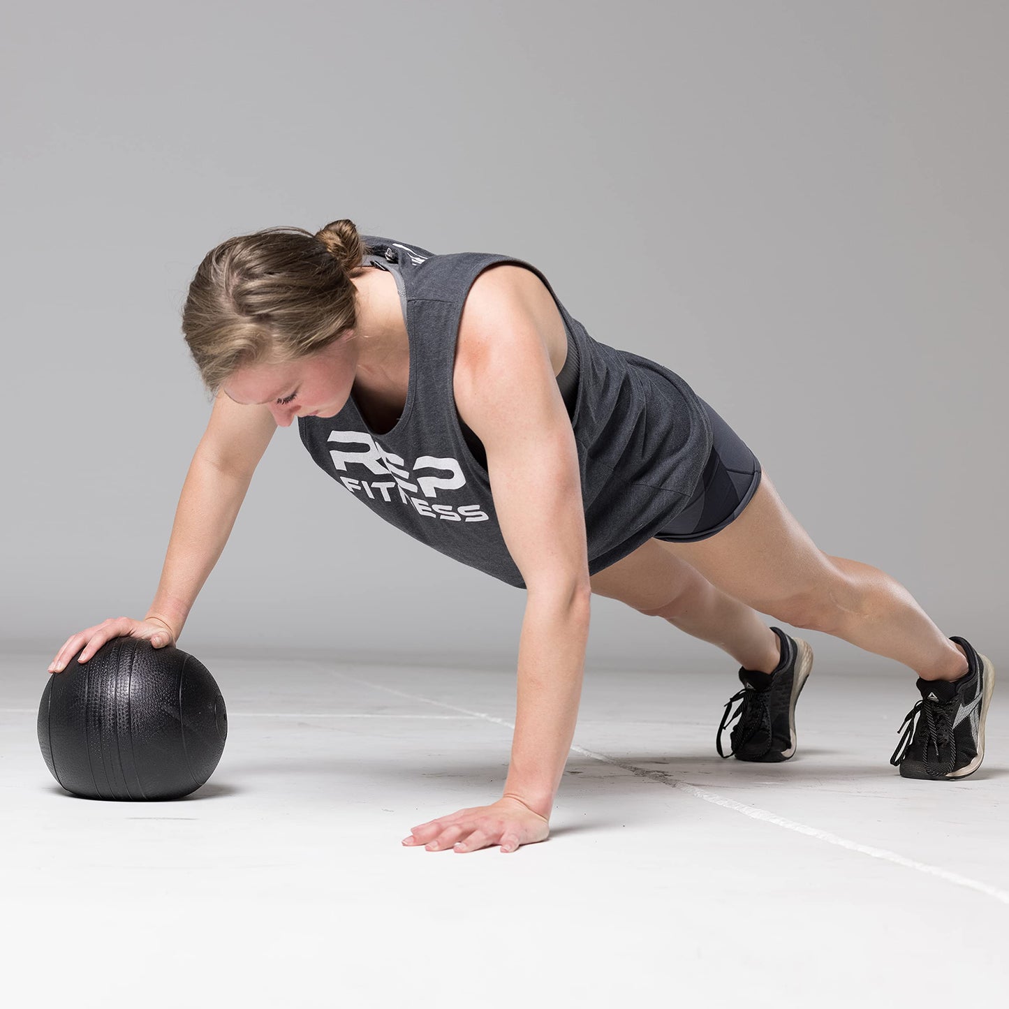 REP Weighted Slam Balls | 5 lb | Exercise and Fitness Balls for Strength Training, Soft Rubber Grip, Non-Bounce Medicine Ball | Crossfit, Home Gym, Fitness, and Core Workouts | Black